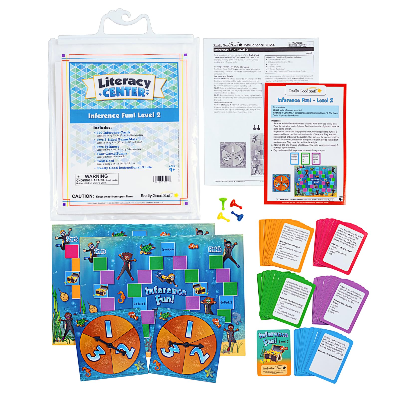 Inference Fun Level 2 Literacy Center for Grades 4-5 | Reading Comprehension Learning Game | Classroom & Homeschool Educational Activity