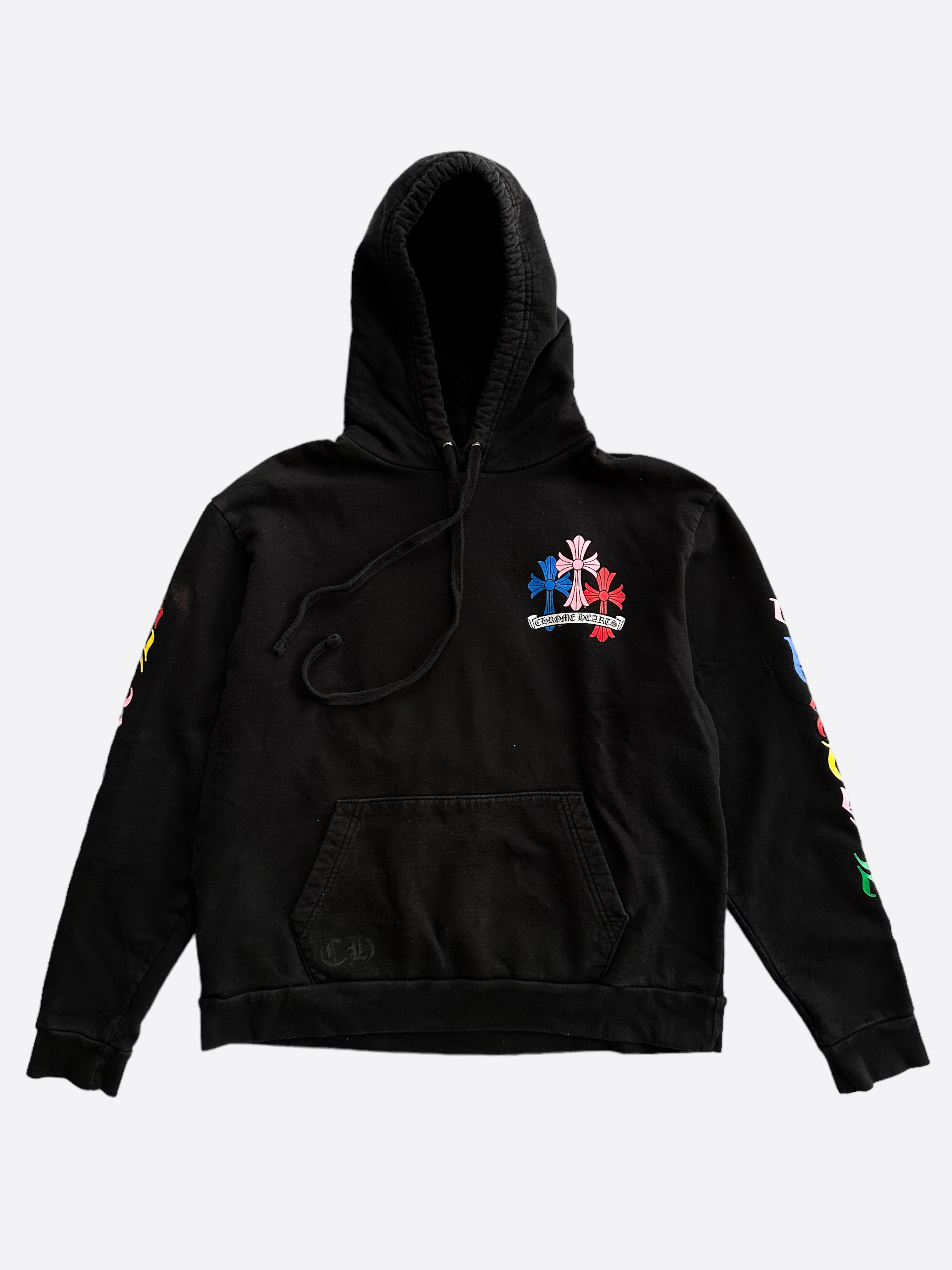 Chrome Hearts Black Multicolor Cross Hoodie - Stylish Streetwear for Men & Women | Perfect for Casual Outfits, Parties & Urban Fashion
