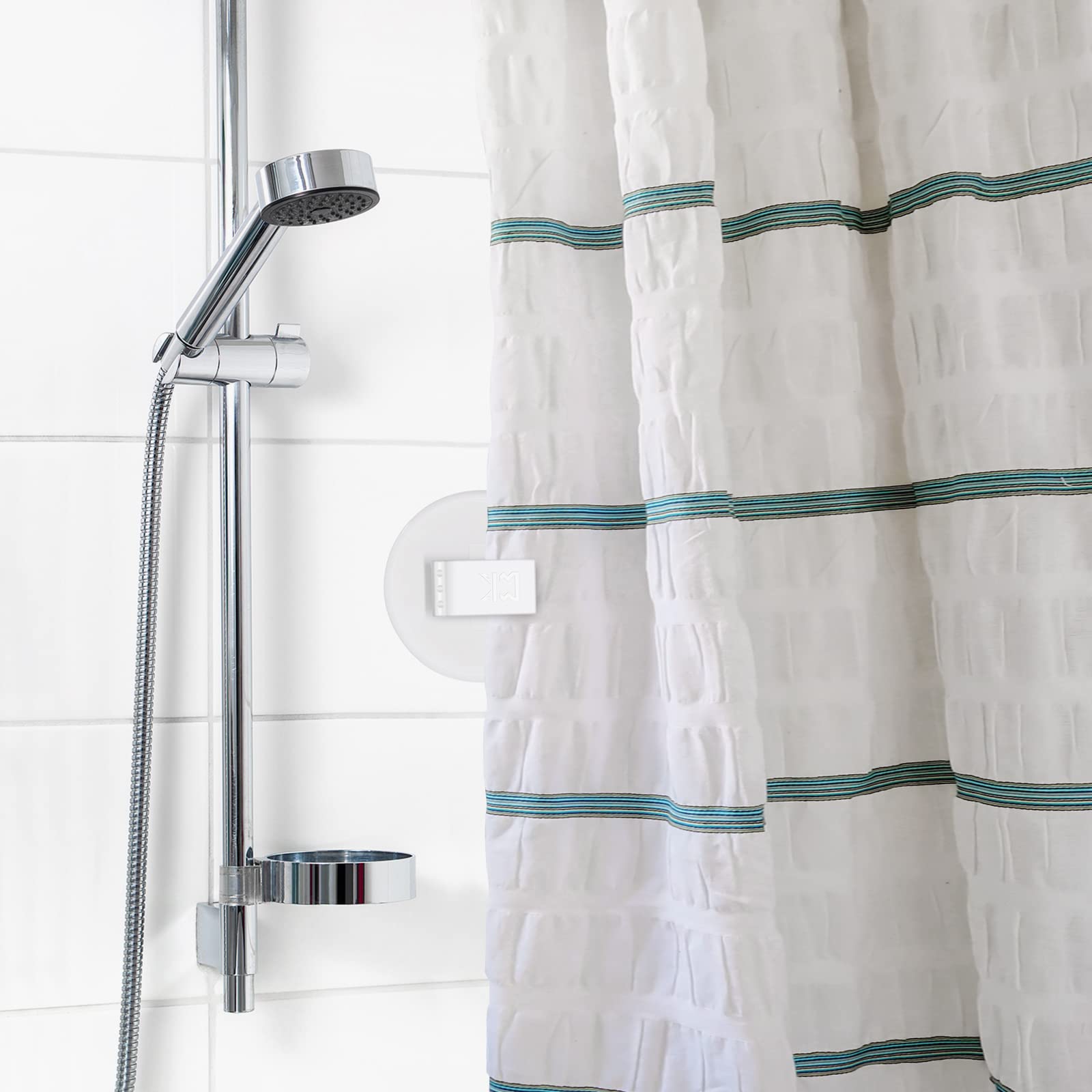Kitosun Waterproof Shower Curtain Clips - 8PCS White Bathroom Shower Liner Clips to Prevent Water Splash, Block Wind & Ensure Privacy - Ideal for Bathtub, RV & Home Shower Use