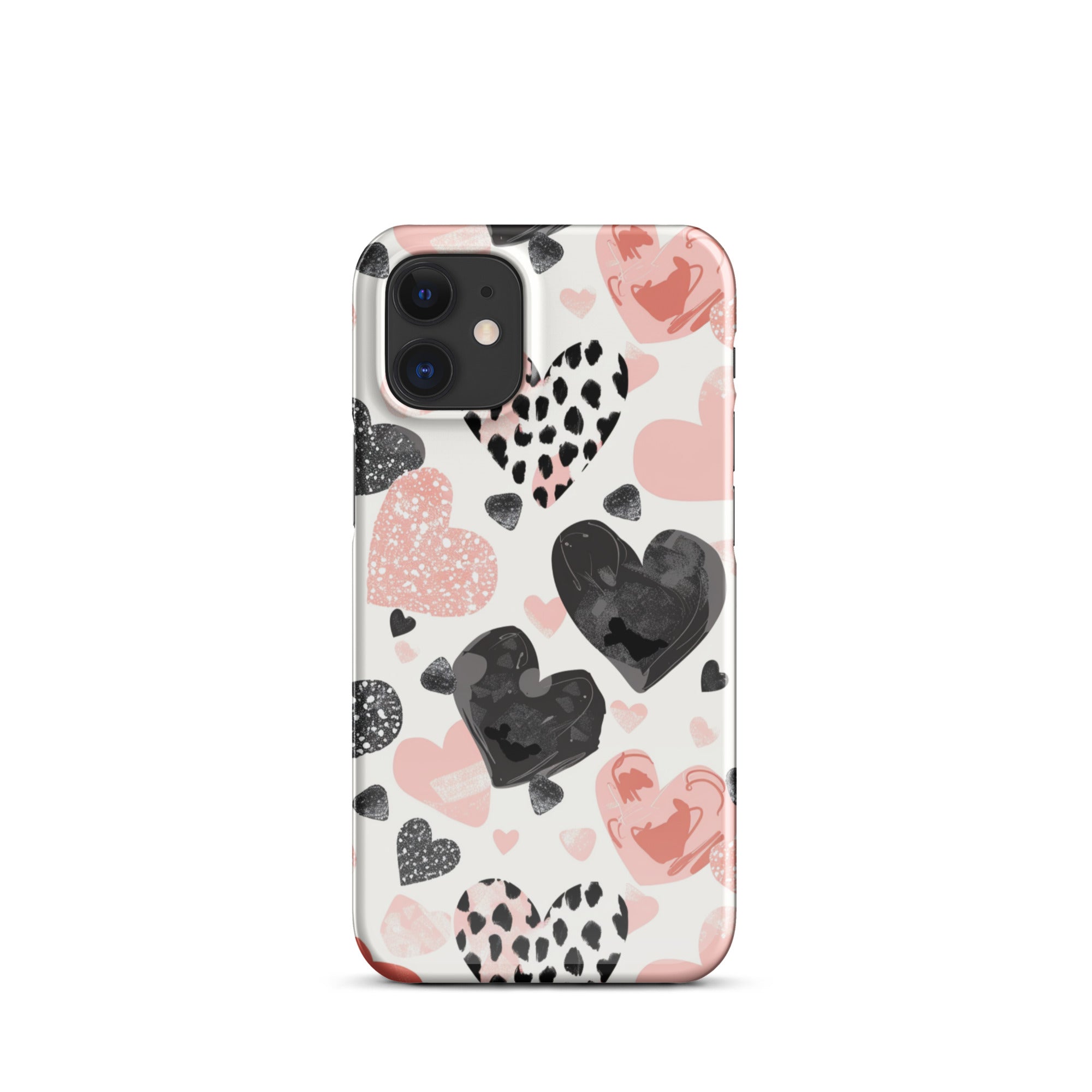 Diamond Hearts Snap Case for iPhone 14 Pro Max - Elegant Rhinestone Design, Slim Protective Cover - Perfect for Everyday Use, Parties & Special Occasions