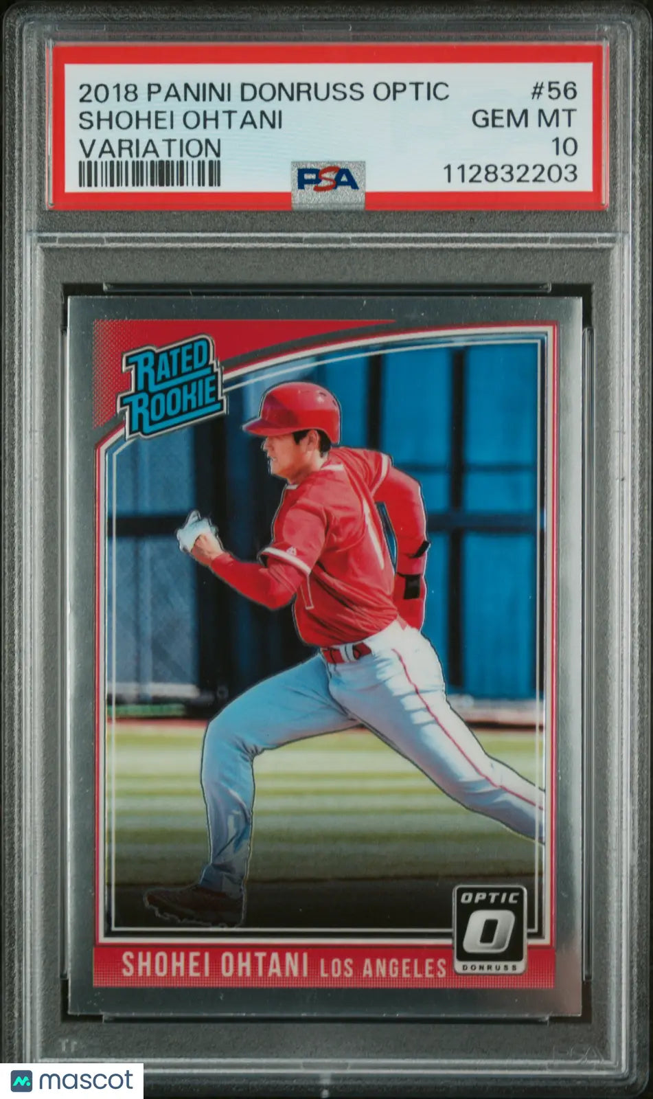 2018 Panini Donruss Optic Baseball Shohei Ohtani Rated Rookie Variation PSA 10 Gem Mint - Rare Baseball Trading Card for Collectors & Investors - Perfect for Display, Trading, and Sports Memorabilia Collections