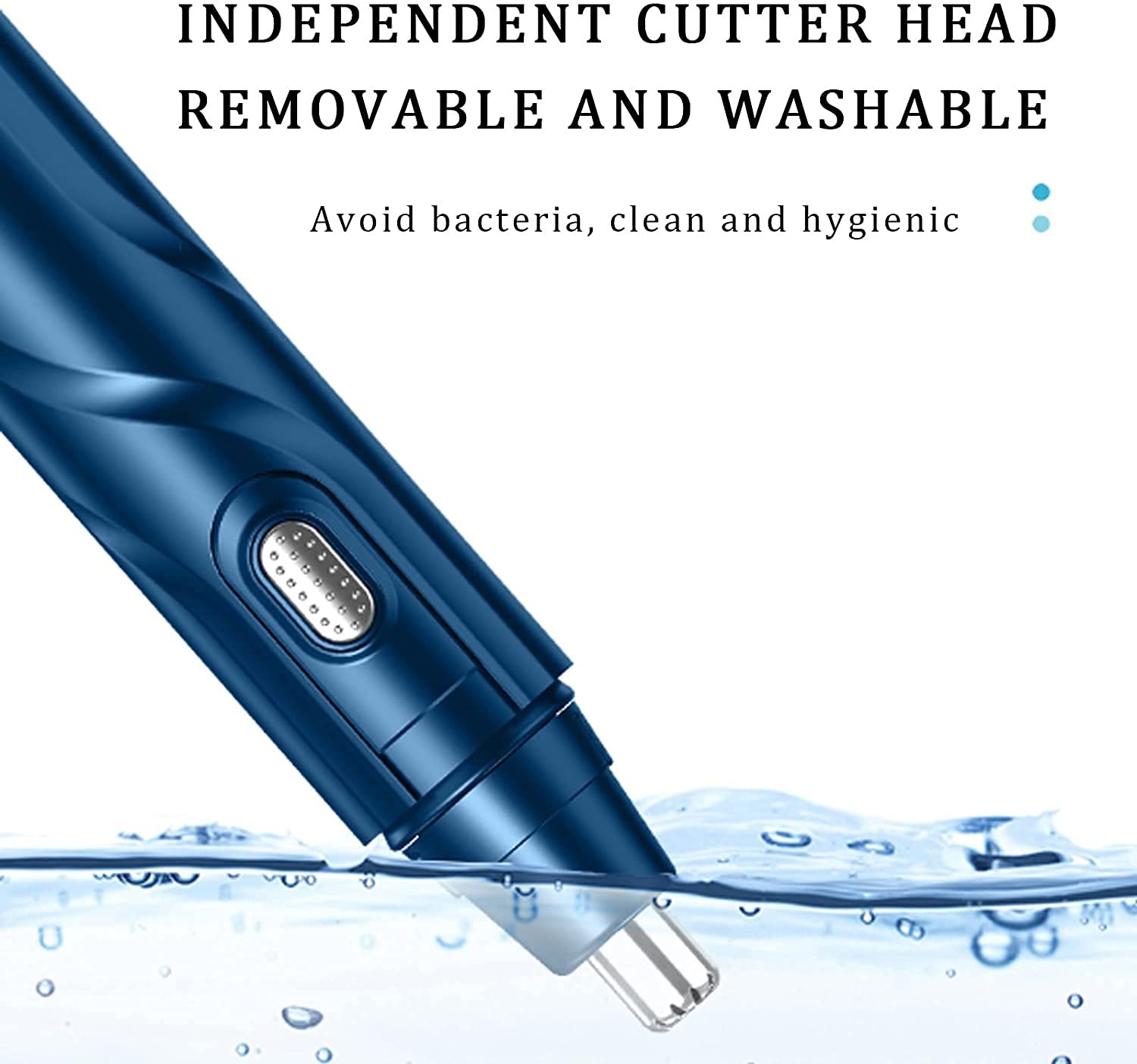 Professional USB Rechargeable Ear & Nose Hair Trimmer for Men & Women - Waterproof Nasal Hair Vacuum Cleaning System with LED Light - Perfect for Travel, Gym & Home Grooming