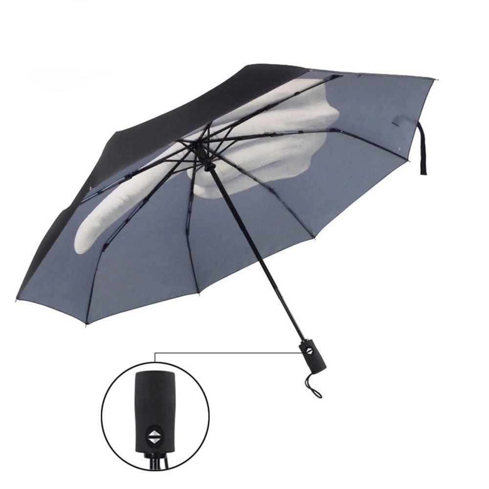 Automatic Folding Windproof Umbrella with 8 Metal Ribs - UV Protection & Strong Frame for Rain & Sun - Compact & Portable for Commute, Travel & Outdoor Activities