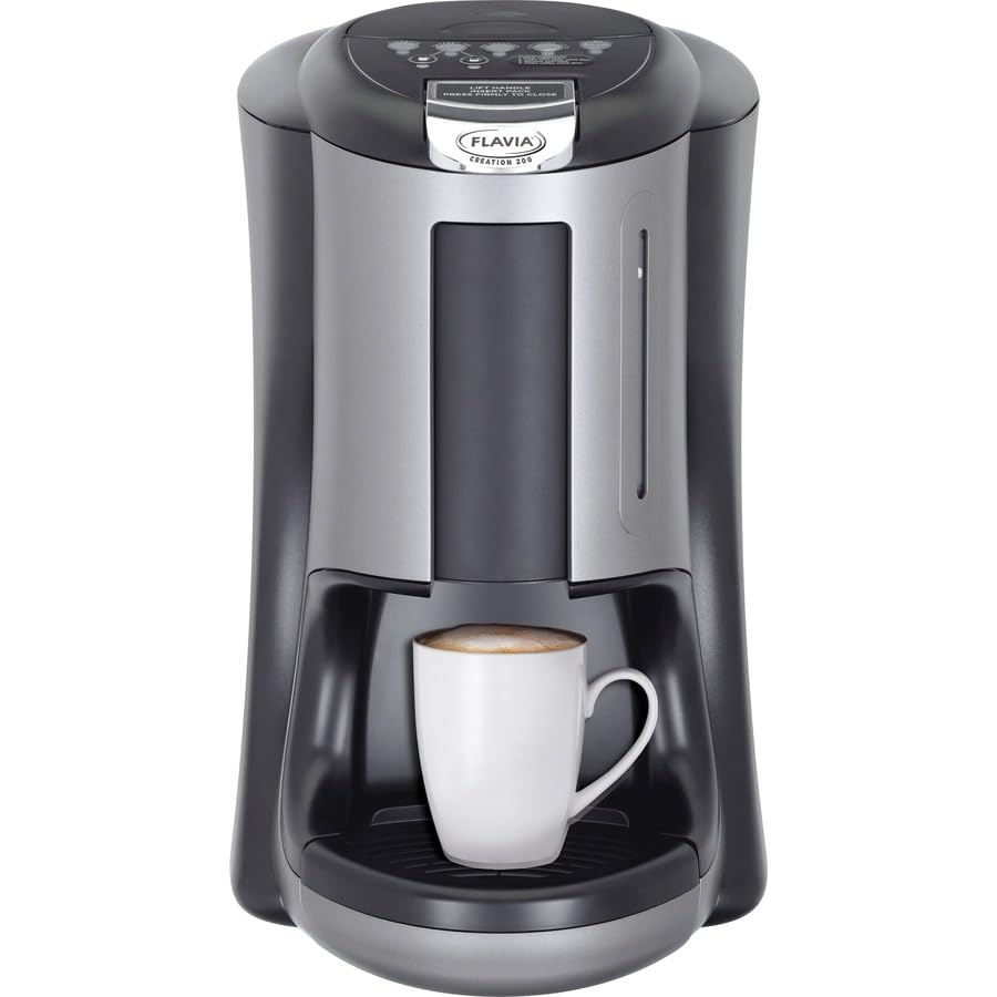 FLAVIA F1NA Creation 200 Single-Serve Coffee Maker - Medium Size, Black - Perfect for Home, Office & Small Business Use