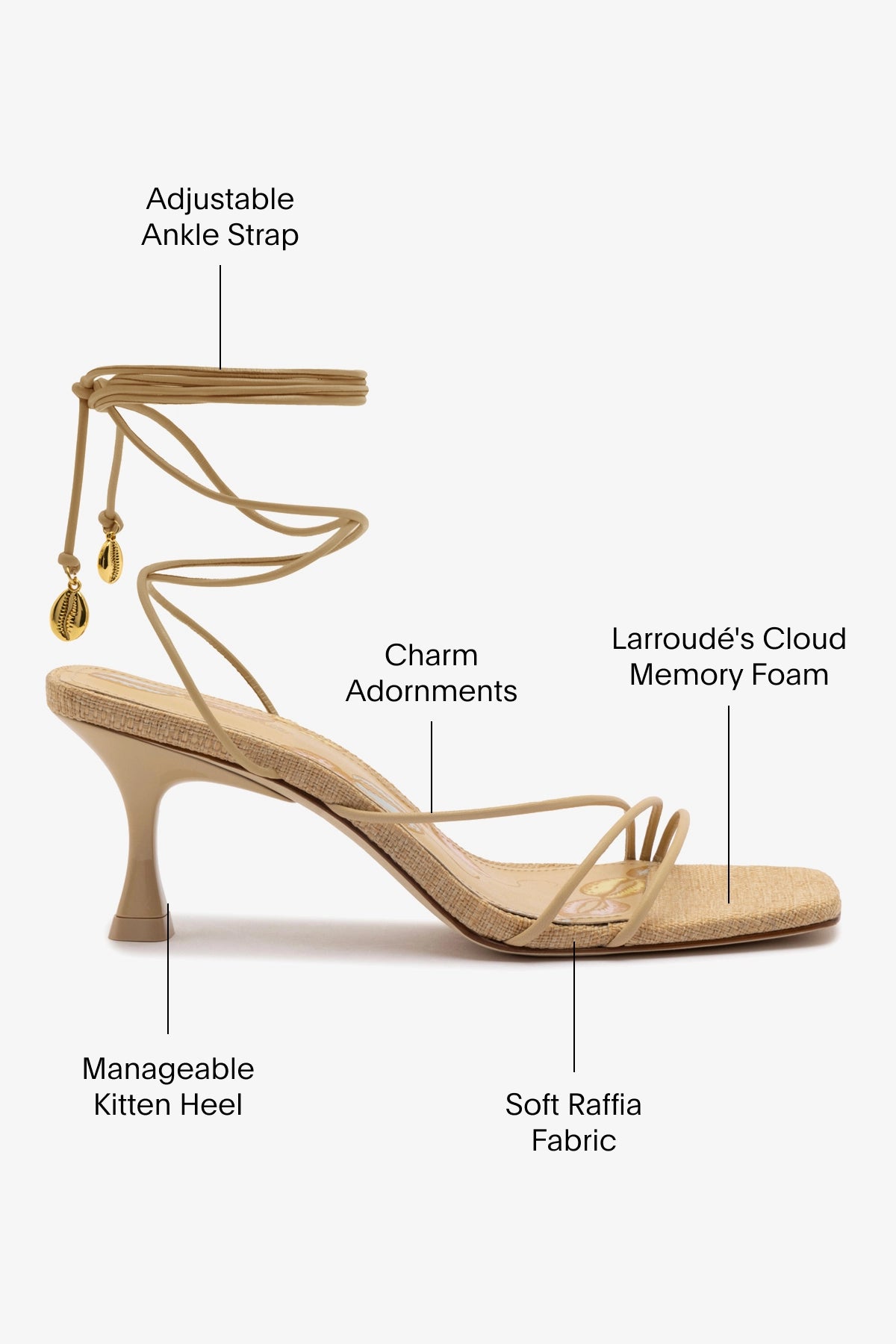 Nadia Women's Beige Leather Sandals - Comfortable Casual Summer Shoes for Walking, Beach, and Outdoor Activities