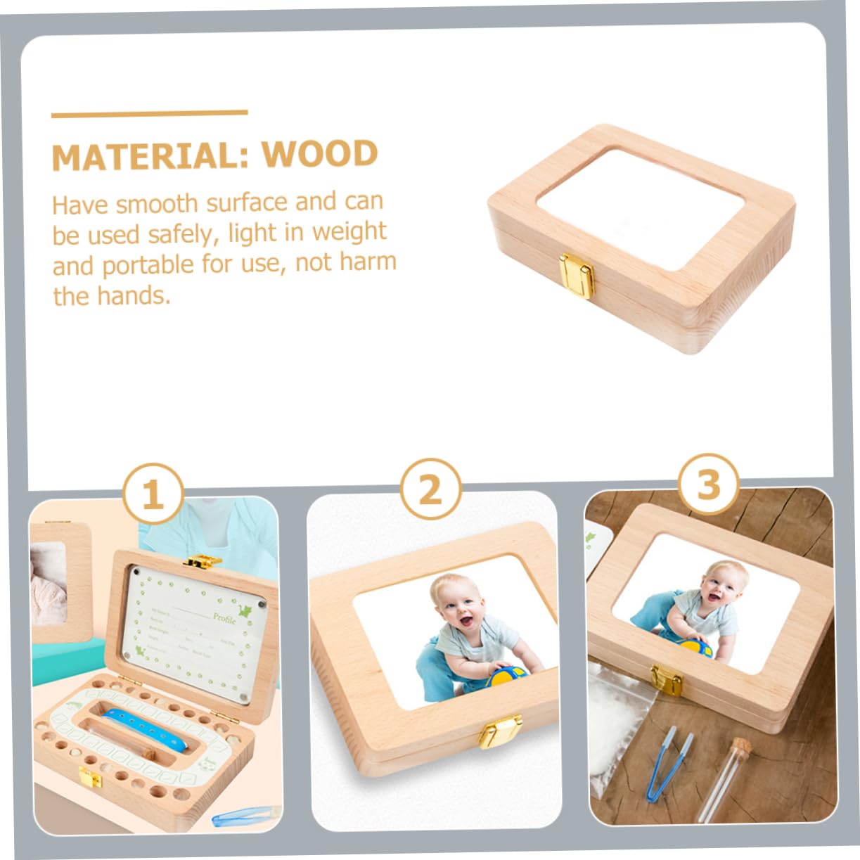 UPKOCH Wooden Tooth Fairy Box - Milk Teeth Storage Container for Kids, Baby Teeth Keepsake Organizer - Perfect for Tooth Fairy Gifts, First Lost Tooth Memory, and Childhood Memorabilia