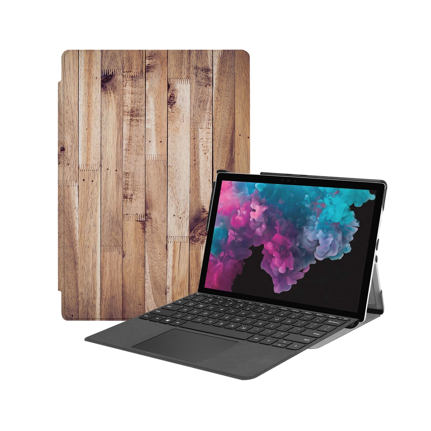 Premium Wooden Case for Microsoft Surface - Durable & Stylish Protection for Laptops - Perfect for Work, Travel, and Home Use