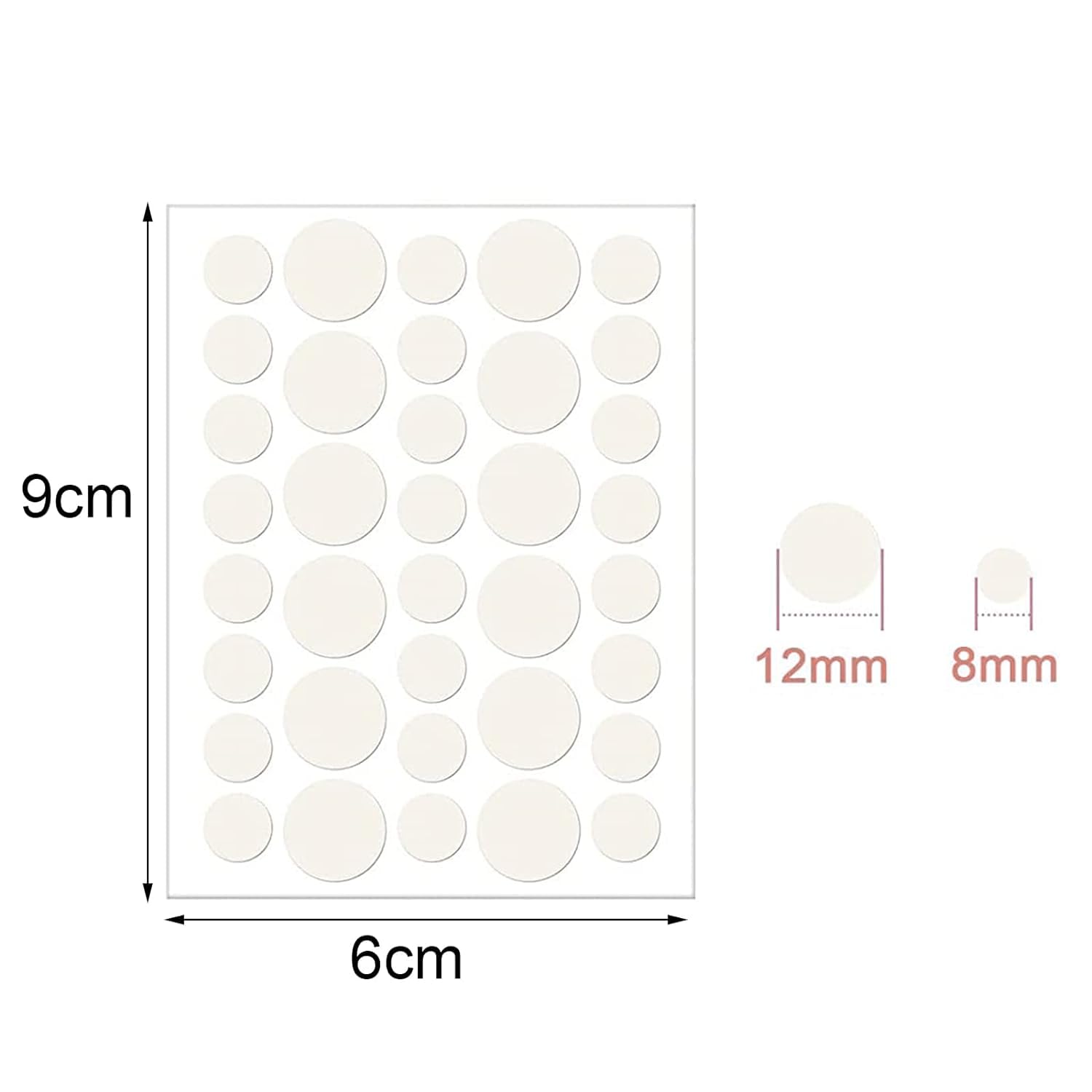 Hydrocolloid Pimple Patches for Acne Treatment - 36 Count, Two Sizes (12mm & 48mm) - Invisible Acne Spot Cover for Overnight Healing - Perfect for Face, Back & Body Breakouts - Ideal for Travel & Daily Skincare Routine