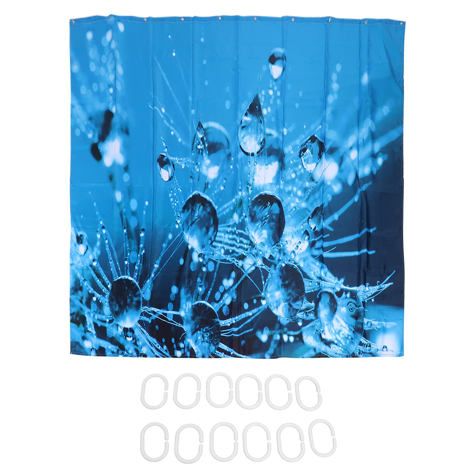 Waterproof Polyester Shower Curtain with Hooks - 59x71 Inches (150x180cm) Bathroom Divider for Modern Home Decor | Ideal for Bathrooms, Dorms & Apartments