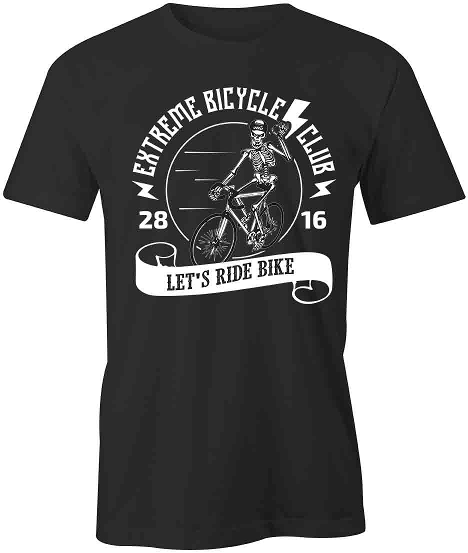 Extreme Bicycle Club Graphic T-Shirt for Men & Women | Black Cotton Printed Tee | Cycling Enthusiast Apparel | Perfect for Bike Rides, Cycling Events & Casual Wear