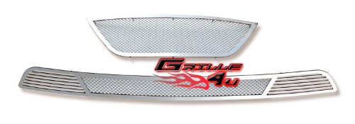 APS Compatible with Hyundai Sonata 2009-2010 Upper & Lower Bumper Stainless Steel Chrome Mesh Front Grille Insert Combo Y77217T | Car Exterior Upgrade for Enhanced Style & Protection
