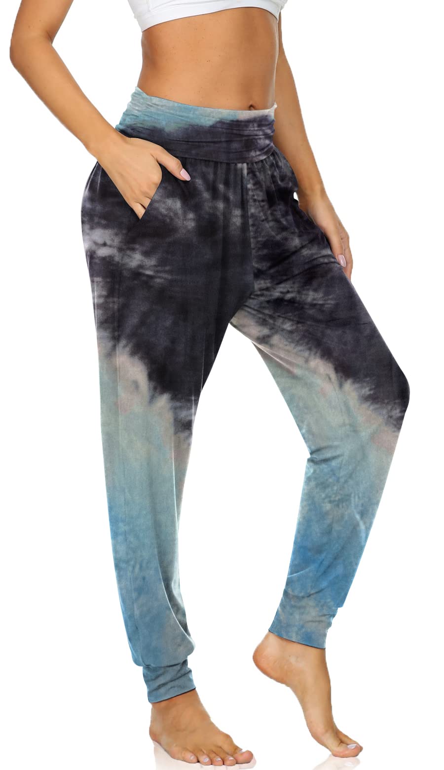UEU Women's Cozy Yoga Joggers Pants - Loose Fit Workout Sweatpants with Pockets for Yoga, Running, Gym & Lounge | Soft Comfortable Casual Athletic Pants
