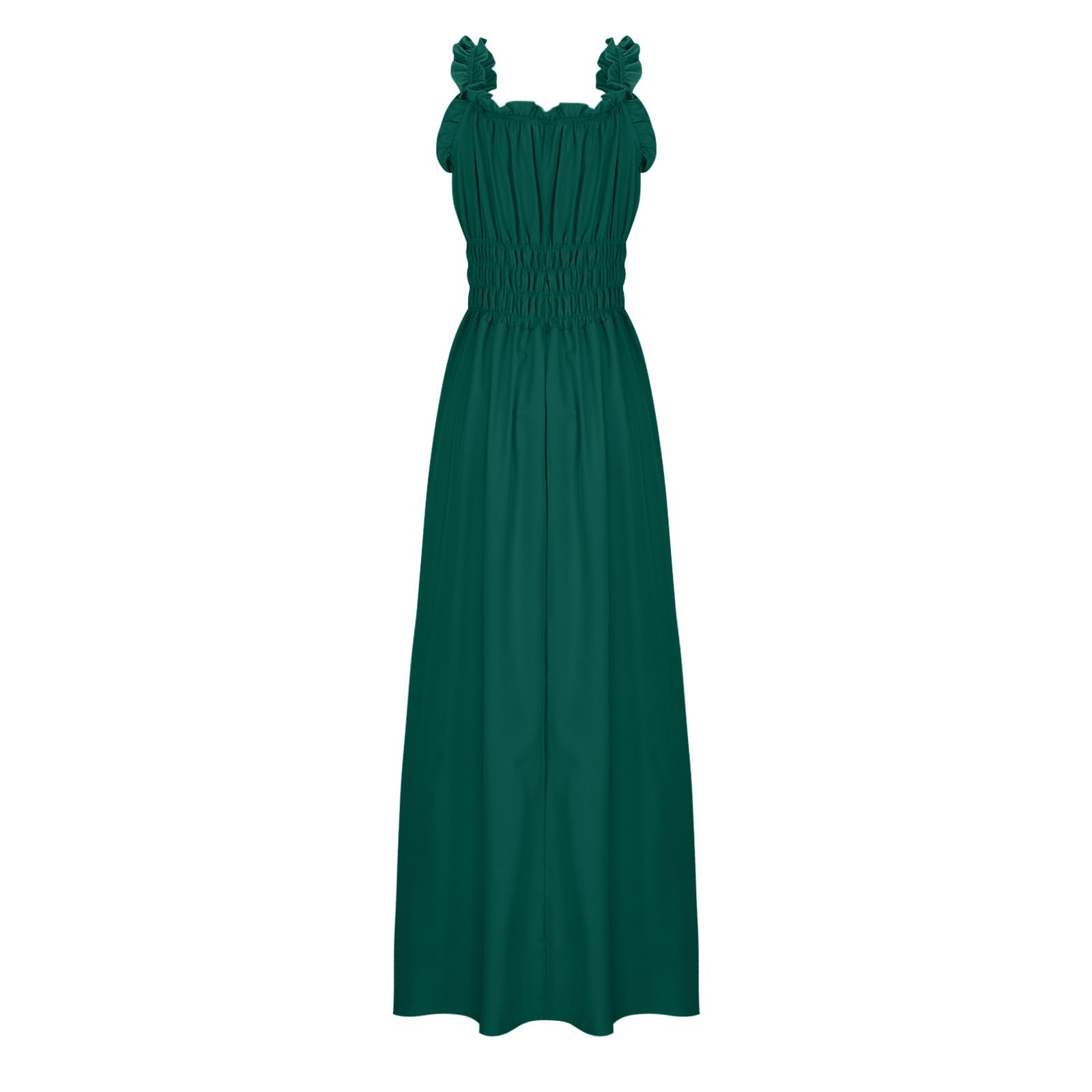 2024 Women's Summer Maxi Sundress - Cute Milkmaid Dress with Pockets for Plus Size | Beach, Vacation & Casual Wear