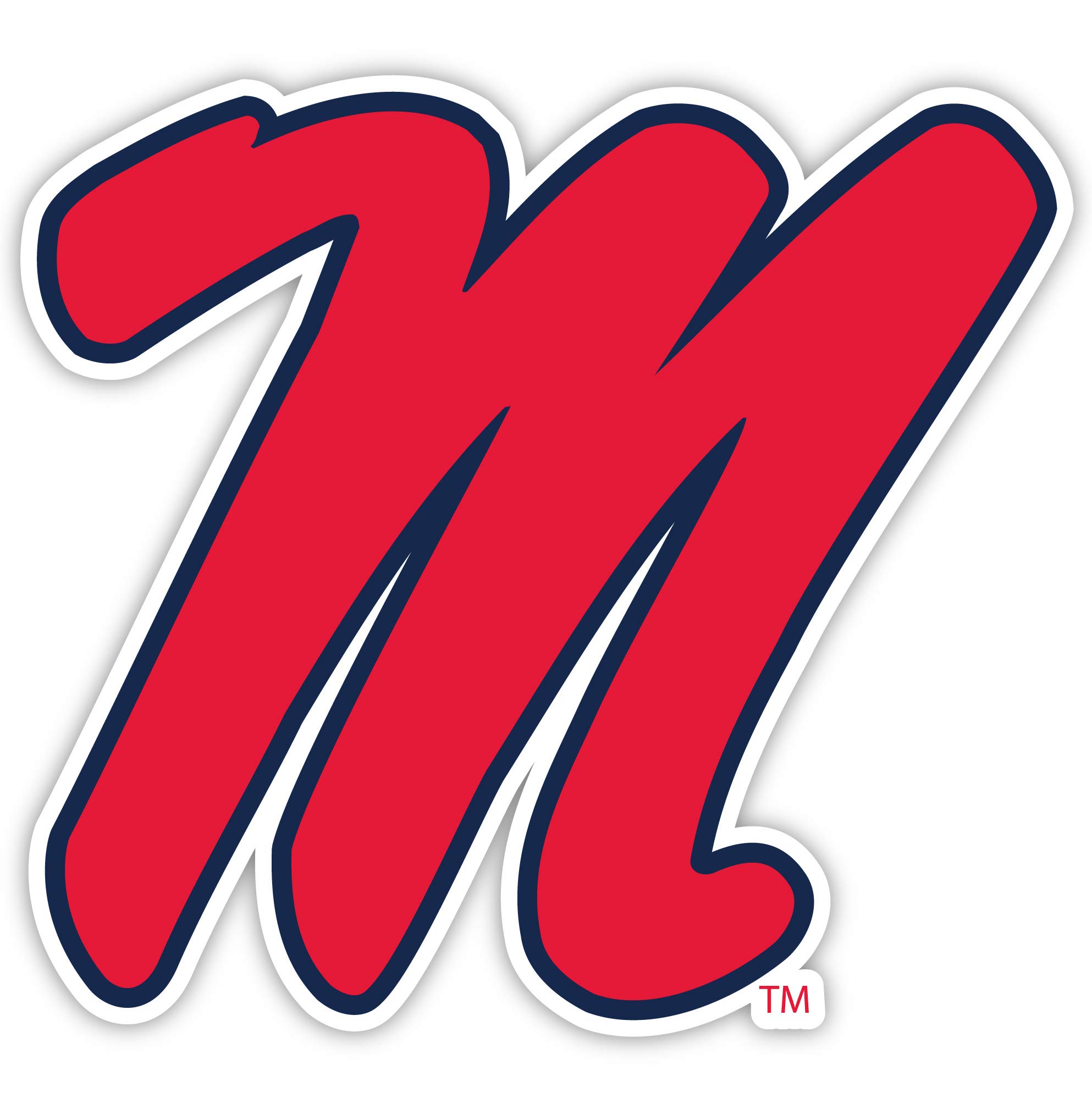 Ole Miss Mississippi Rebels 12-Inch Vinyl Mascot Decal Sticker 4-Pack - Officially Licensed NCAA College Stickers for Cars, Laptops & Windows - Perfect for Football Games & Tailgating