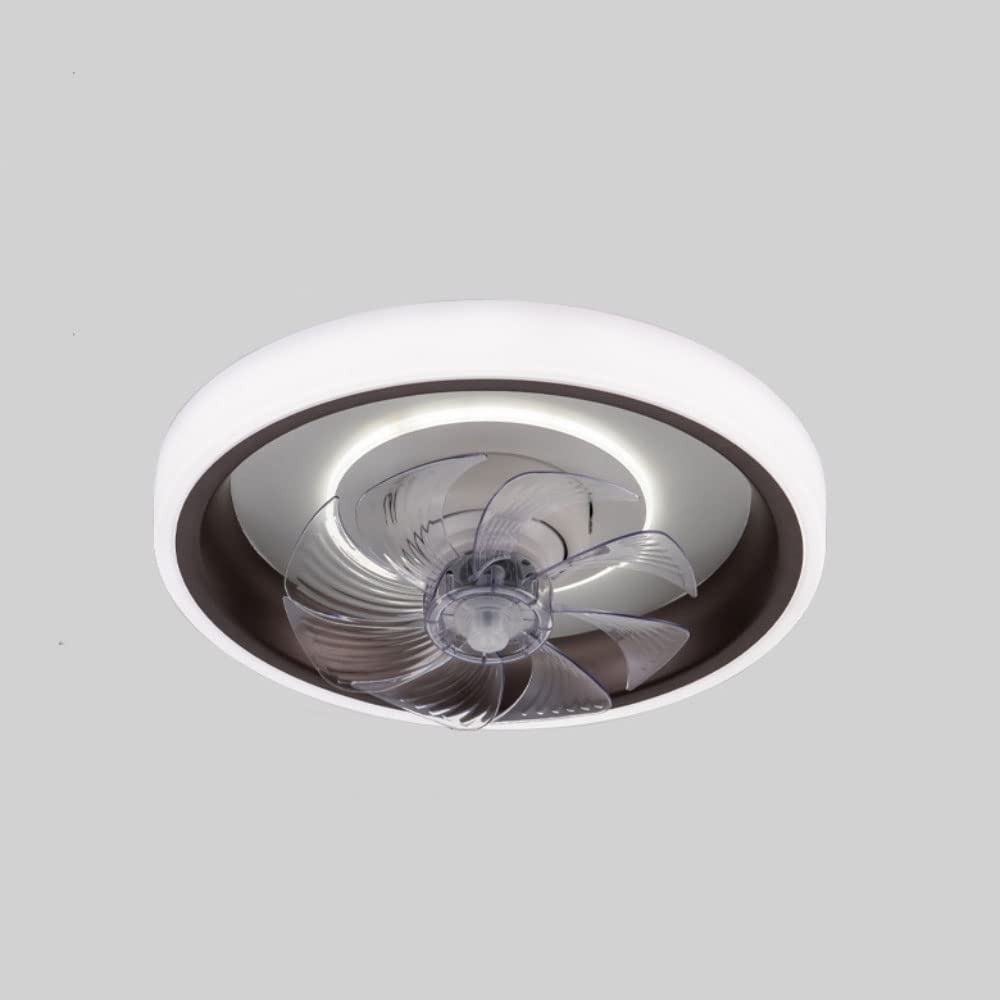 HEBXMF Modern Round Minimalist Ceiling Fan with Dimmable LED Lights - Multi-Color Options, Low Profile Design for Wide Air Circulation - Perfect for Foyer, Entryway, Stairways, Closets & Small Rooms