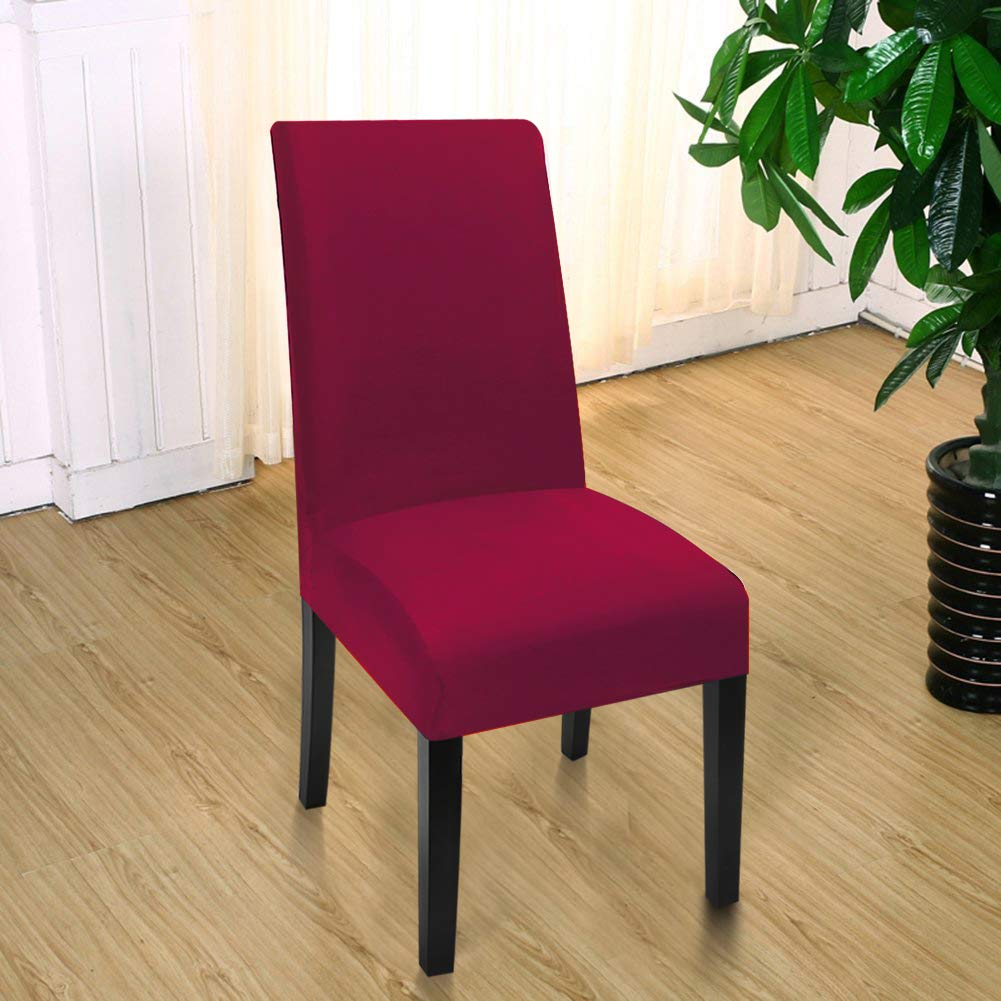6 Pack Stretchable Washable Dining Chair Covers - Super Fit Removable Slipcovers for Chairs, Banquet, Wedding, Hotel & Home Use | Perfect for Dining Room, Ceremony, Party & Everyday Protection