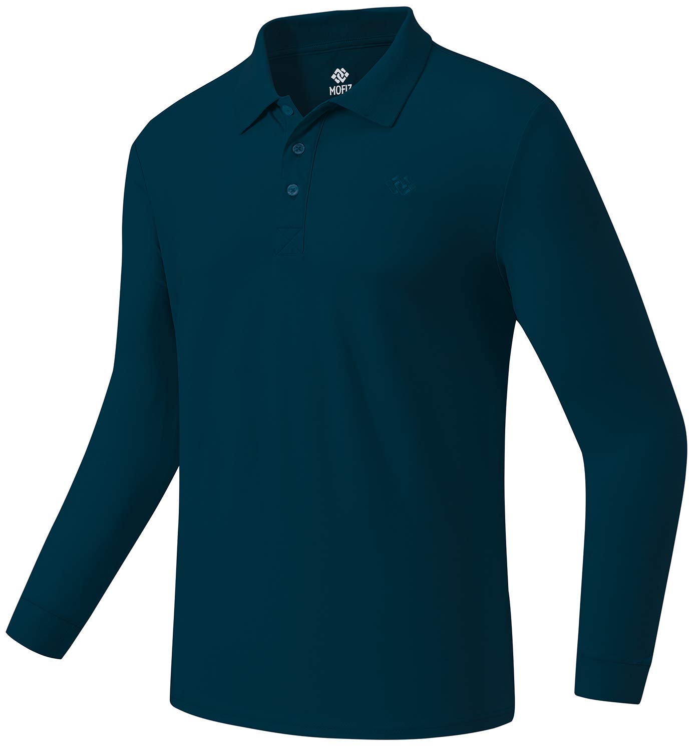 MoFiz Men's Long Sleeve Polo Shirts - Breathable Golf & Sports Shirt with Comfort Fit - Classic Jersey Top for Golfing, Casual Wear & Outdoor Activities