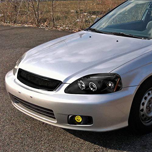 ABS Front Hood Grille Mesh for 1999-2000 Honda Civic - Type R Style Replacement Grill - Upgrade Your Car's Appearance for Street Racing & Car Shows