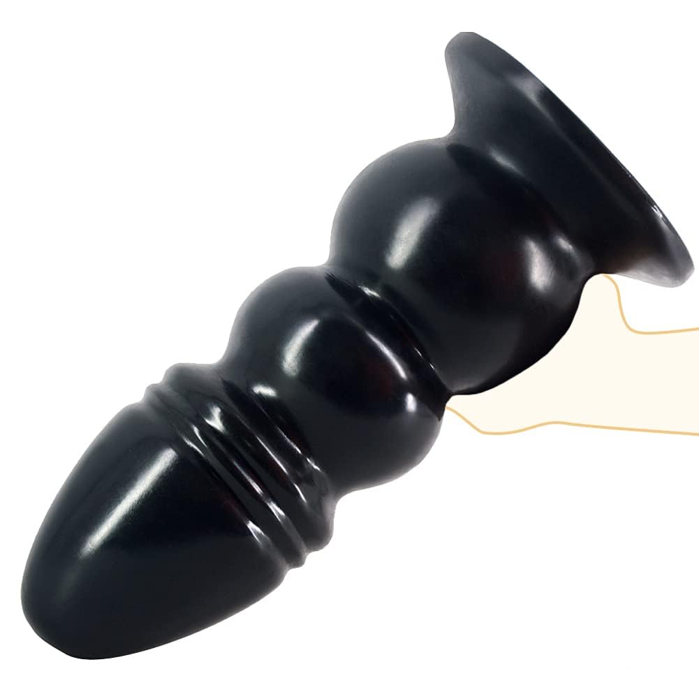 Extra Large FST Oversized Anal Dildo with Strong Suction Cup - Black Butt Plug Sex Toy for Women & Men - Perfect for Solo Play, Couples Exploration and BDSM Scenes
