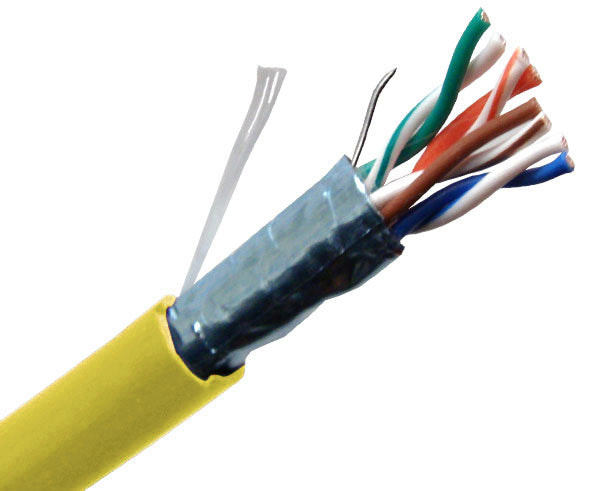 CAT5E 350MHz Shielded Twisted Pair Ethernet Cable - 24 AWG, 1000FT Bulk Stranded CM Rated for High-Speed Networking - Perfect for Office, Data Center & Home Network Installations
