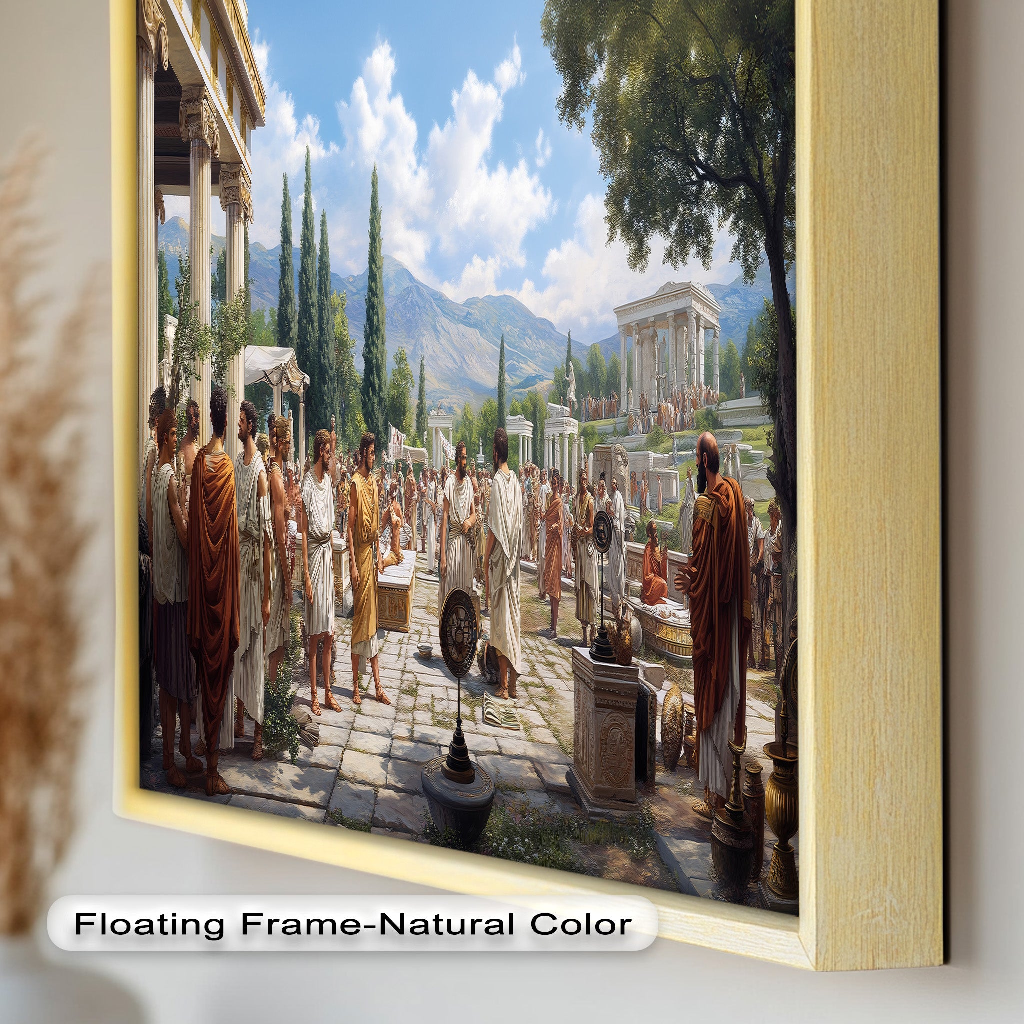 Agora of the Ancients - Greek Mythology Oil Painting Wall Art for Home Decor, Office & Gift