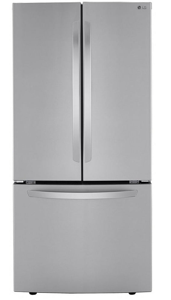 LG 25 cu. ft. French Door Refrigerator with PrintProof Stainless Steel & Filtered Ice Maker - 33 Inch Wide Counter-Depth Design for Modern Kitchens (LRFCS2503S) | Perfect for Entertaining & Large Family Storage