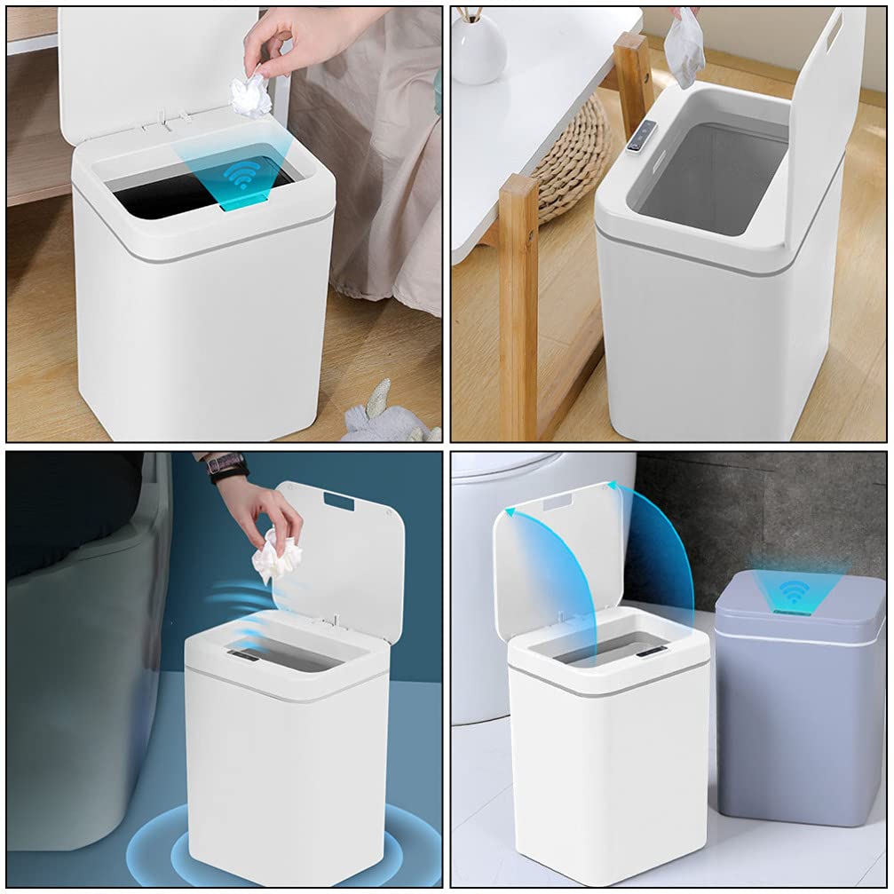 Automatic Sensor Trash Can - Smart Induction Garbage Bin with Motion Sensor, Hands-Free Waste Container for Kitchen, Bathroom, Office & Home Use