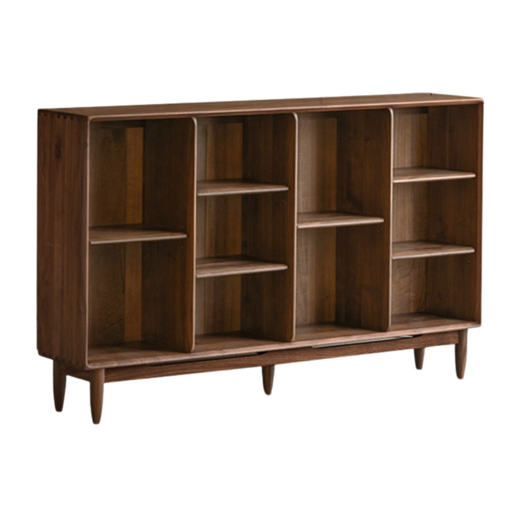 59x11.8x36.6 inch / 150x30x93 сm / rich dark walnut color / black walnut B-type bookcase