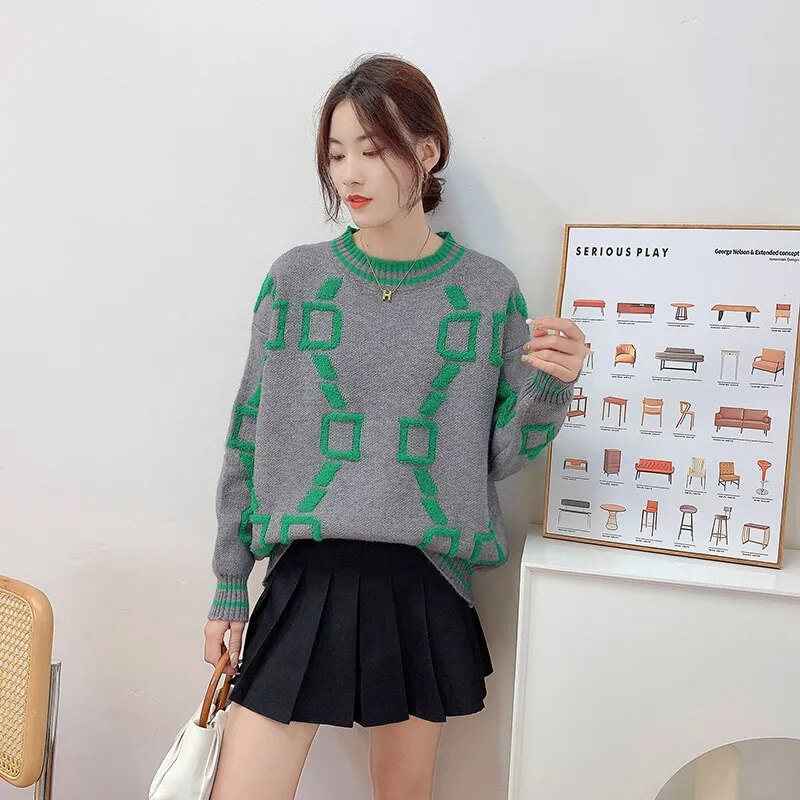 Women's Knitted Cardigan Sweater Jacket - Warm Embroidery Fashion Coat for Autumn & Winter 2022 | Loose Fit Ladies Knitwear for Casual Wear, Office & Outings
