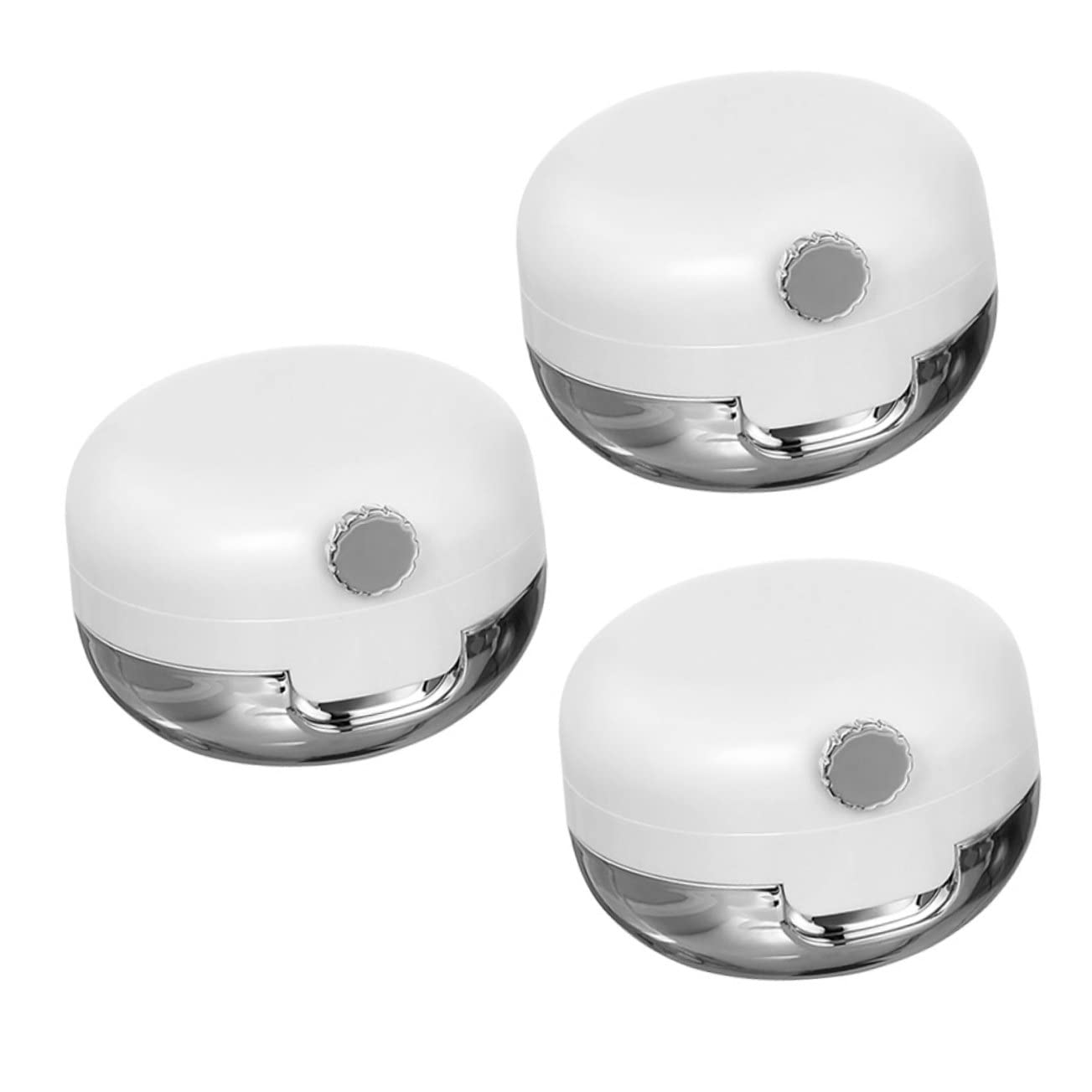 BIUDECO 3-Piece Mini Sample Jars with Lids - Portable Cosmetic Storage Containers for Travel, Makeup, Skincare & DIY Samples
