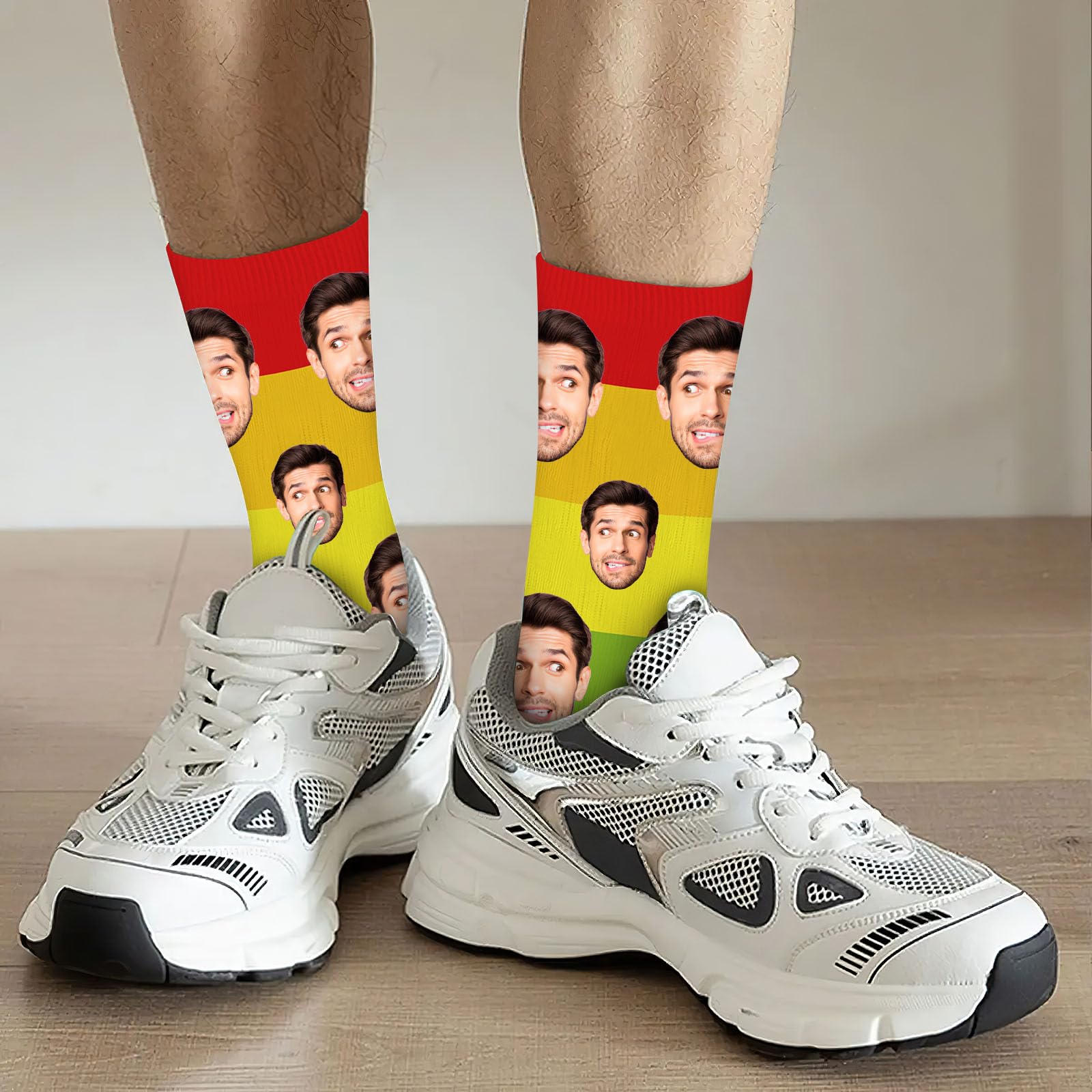 Custom Photo Socks - Personalized Face Socks for Men & Women | Unique Novelty Gift for Birthdays, Anniversaries & Special Occasions | Wear Your Favorite Memories