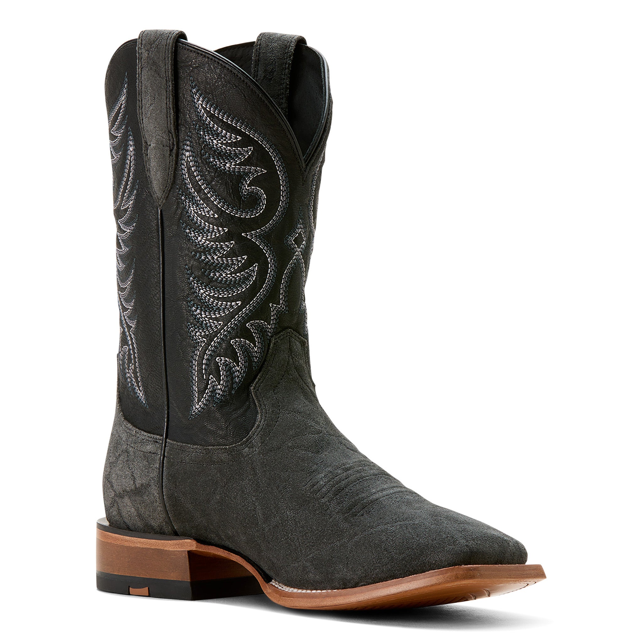 Ariat Wiley Black Elephant Print Roughout Boots for Men & Women - Western Cowboy Boots for Riding, Work & Outdoor Activities