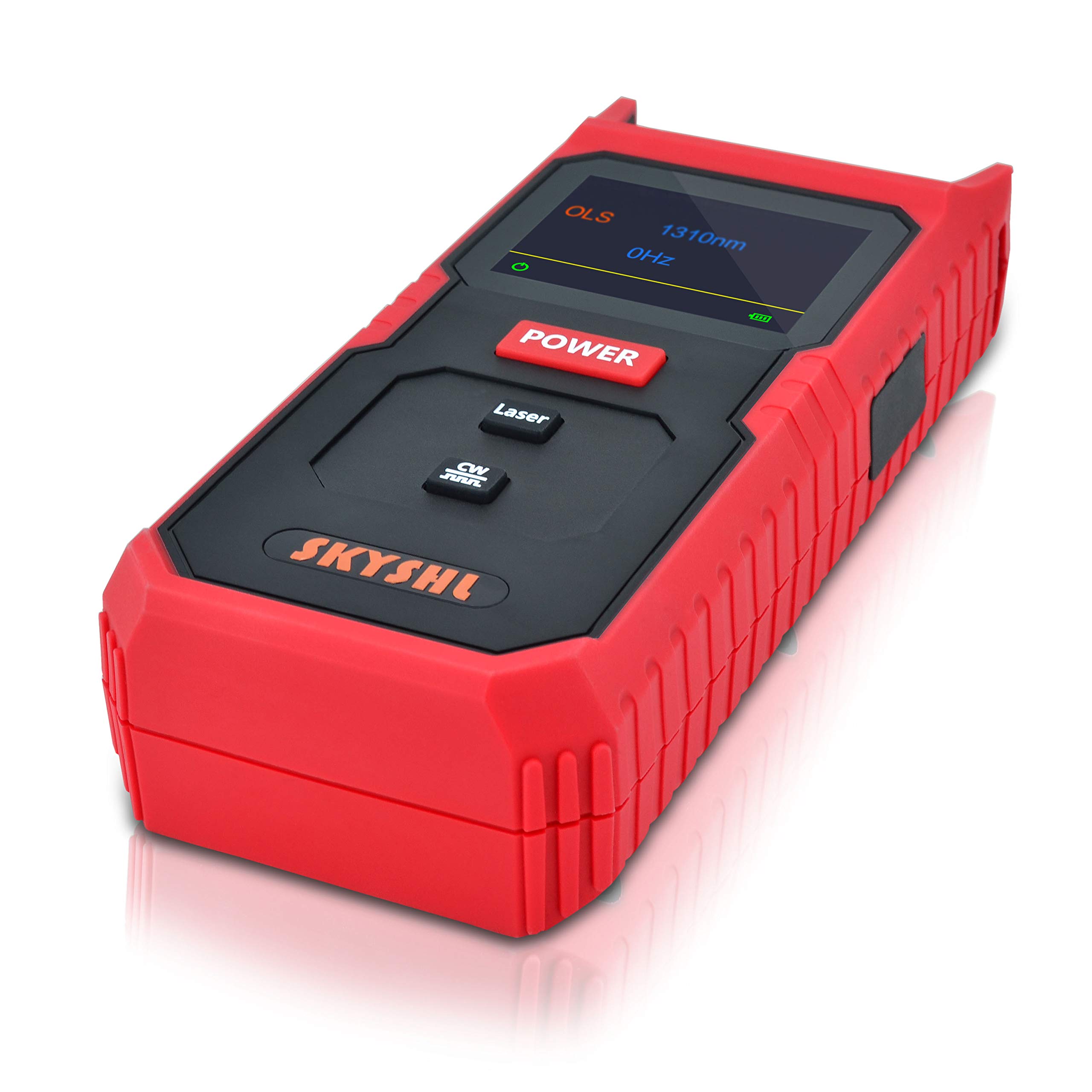 Handheld SM Optical Fiber Laser Light Source Tester - 1310nm & 1550nm Wavelengths with SC/FC/ST/LC UPC Adapters & Color Screen (SS100S) - Ideal for Telecom, Data Center & Fiber Optic Network Testing