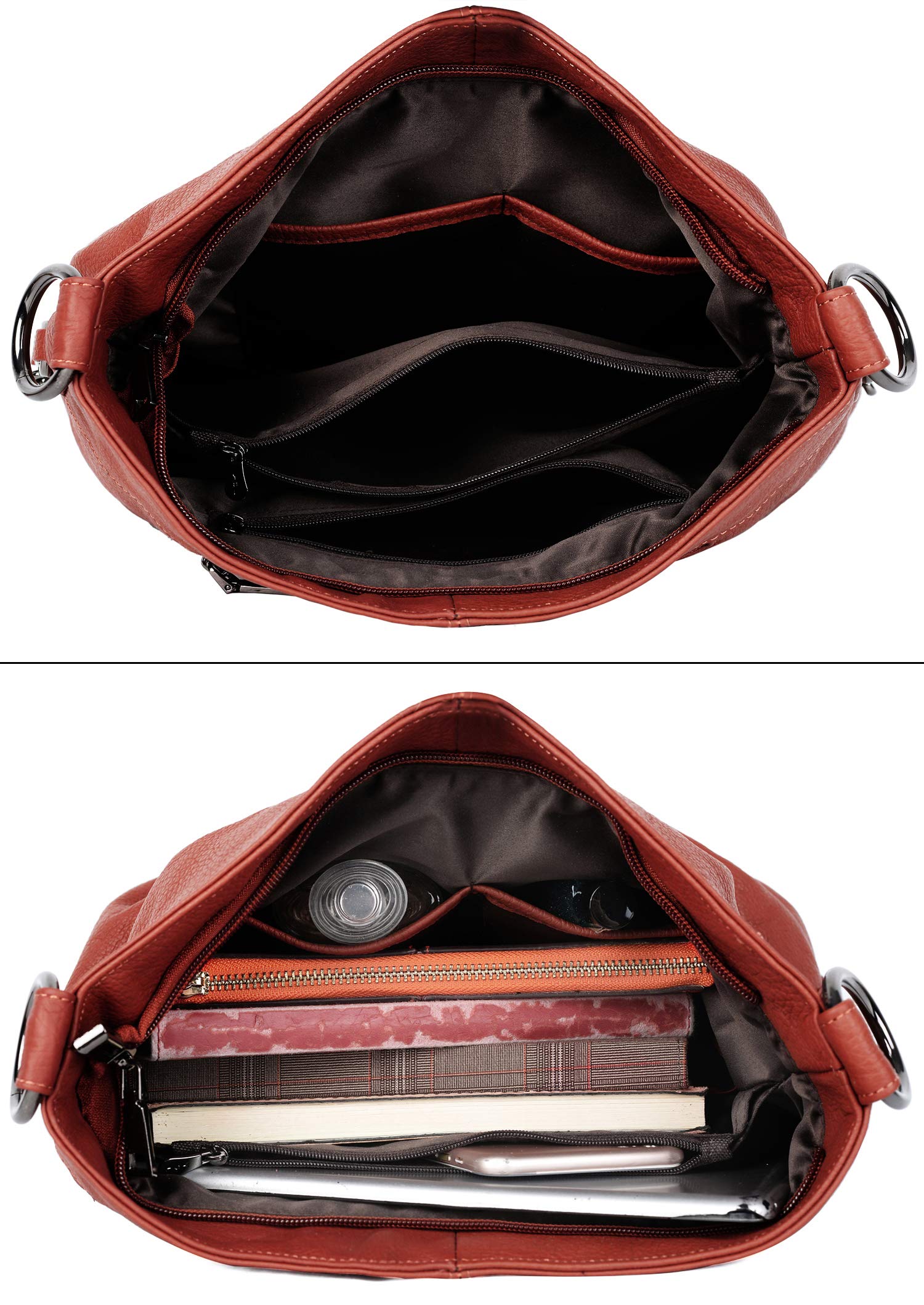 YALUXE Genuine Leather Shoulder Bag for Women - Stylish Hobo Purse & Crossbody Handbag - Perfect for Work, Travel & Everyday Use