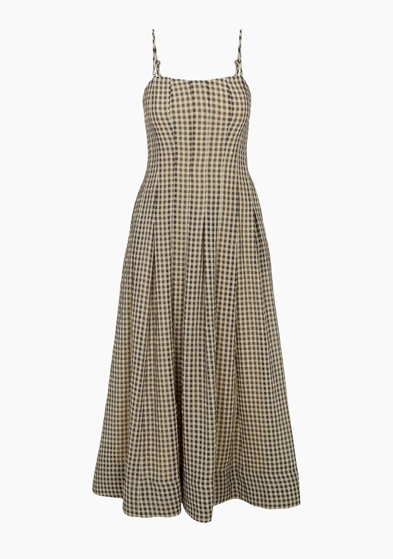 Aster Gingham Dress for Women - Floral Print Summer Sundress with Pockets | Perfect for Beach Vacation, Picnic & Casual Outings