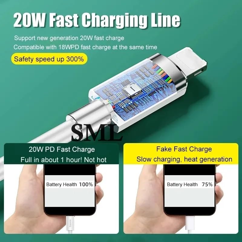 Premium 1M USB C to Lightning Cable - Fast Charging & Power Delivery for iPhone 14/13/12/11/X/8 & iPad - Durable Charger Cord for Home, Office & Travel