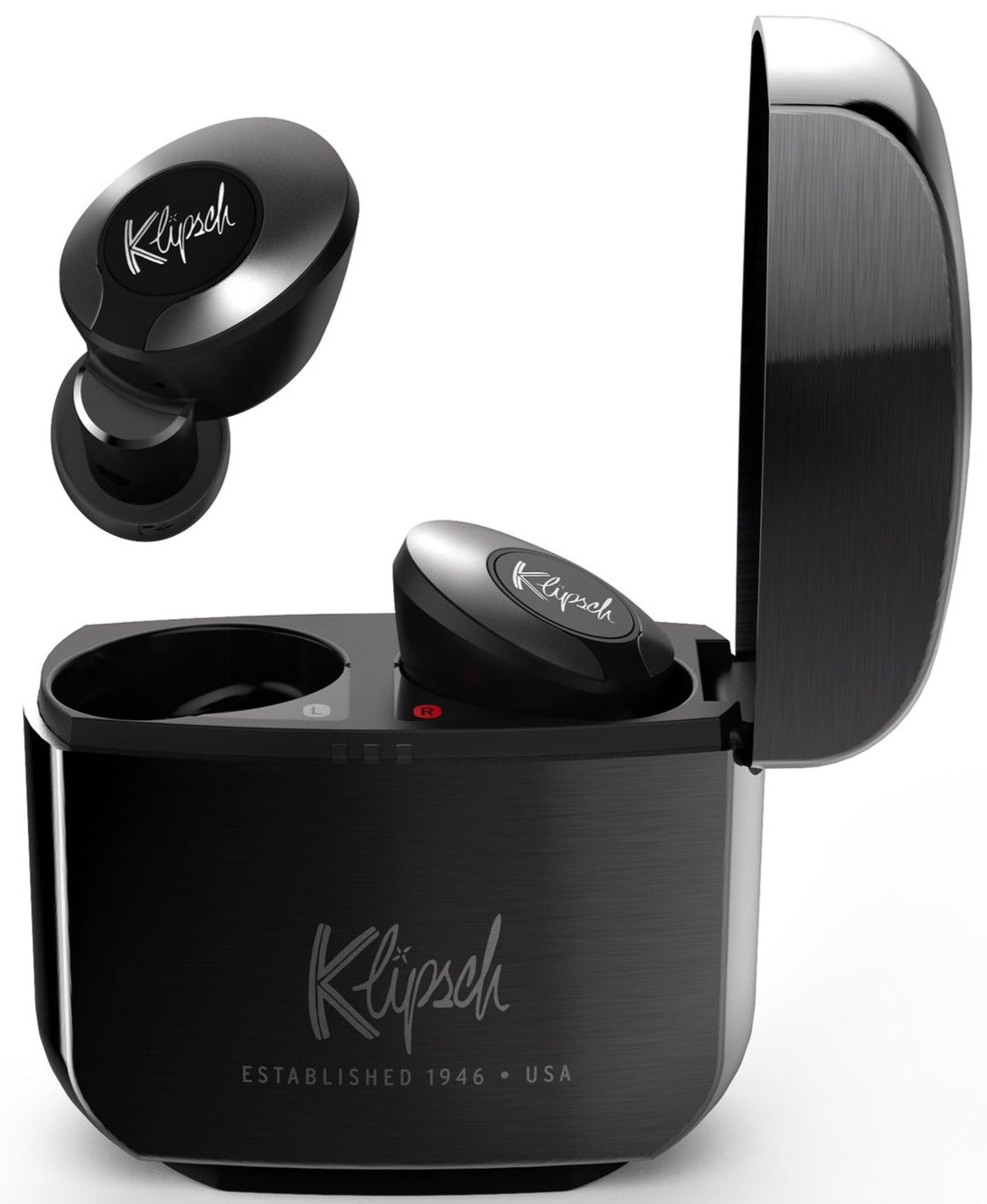 Klipsch T5 II True Wireless Earbuds with Premium Charging Case - Hi-Fi Sound, Bluetooth 5.0, IP67 Waterproof - Perfect for Gym, Running, Travel & Workouts