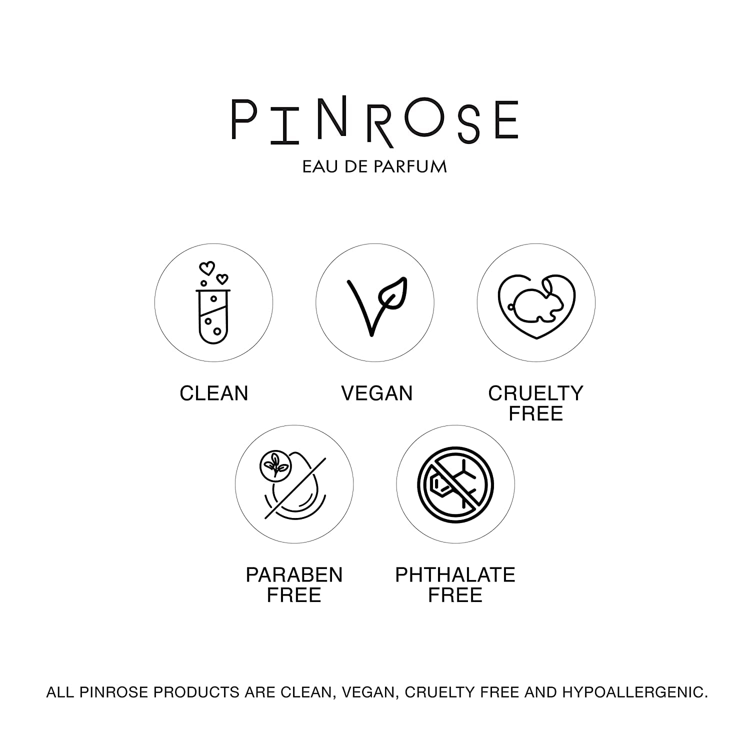 PINROSE Bold Soul Eau de Parfum Spray - Vegan, Cruelty-Free Fragrance with Blackberry, Tuberose & Vanilla Notes | Hypoallergenic Perfume for Women | Perfect for Date Night & Special Occasions