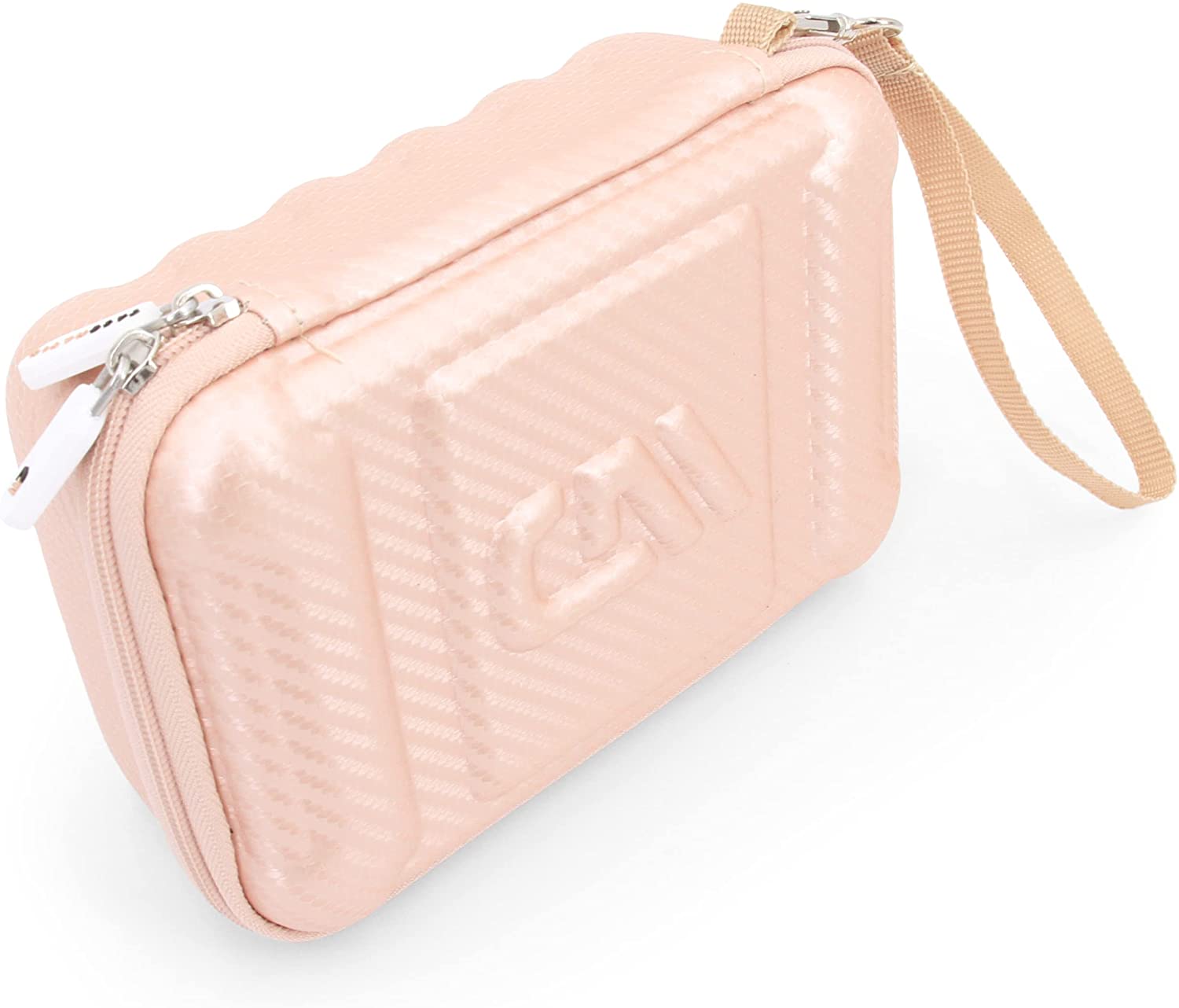 CASEMATIX Rose Gold Asthma Inhaler Travel Case - Fits Spacer, Mask & Accessories (Case Only) - Perfect for Airplane, Gym & Outdoor Activities