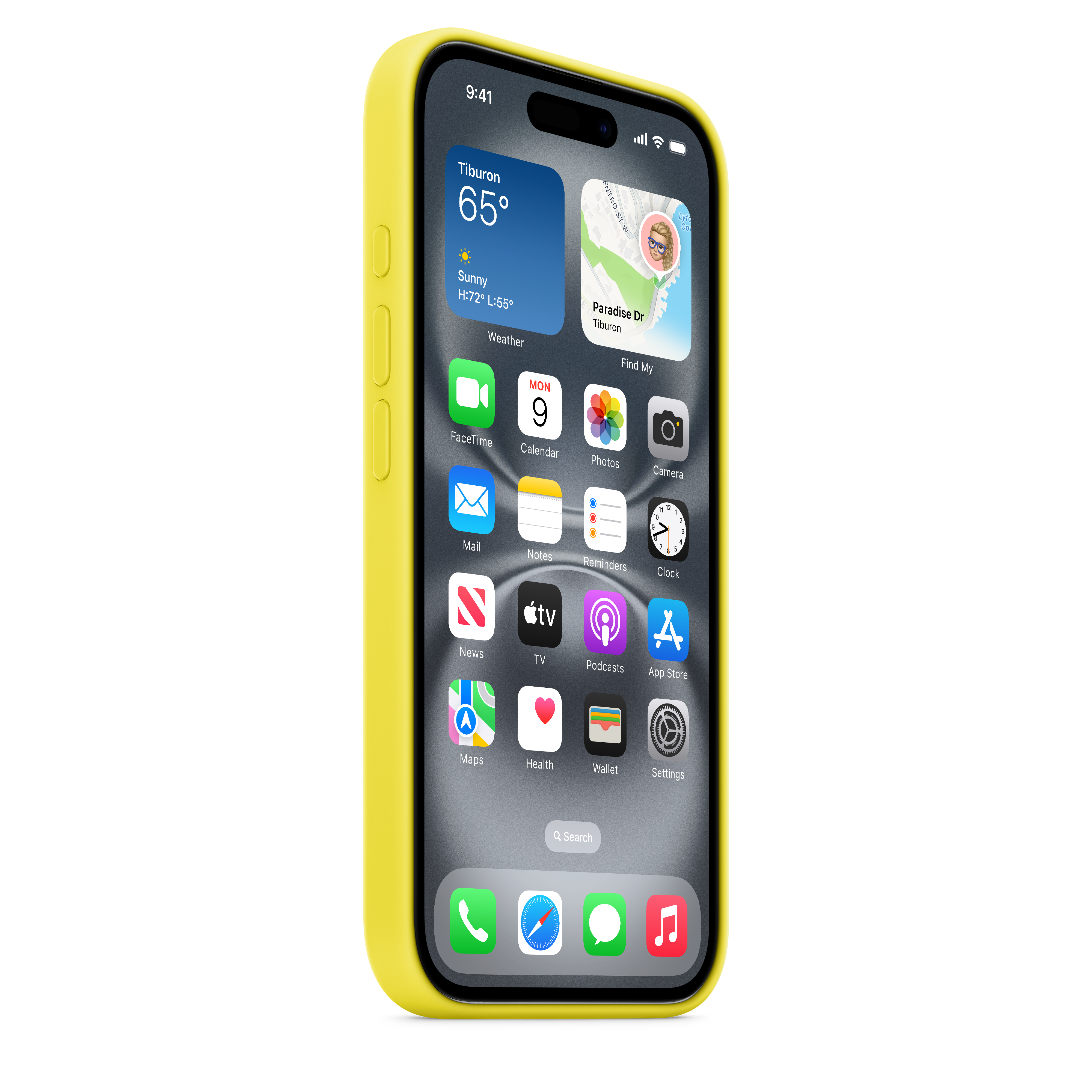 Magnetic Silicone Case with MagSafe for iPhone 16 - Starfruit Yellow | Slim Protective Cover for Everyday Use & Wireless Charging