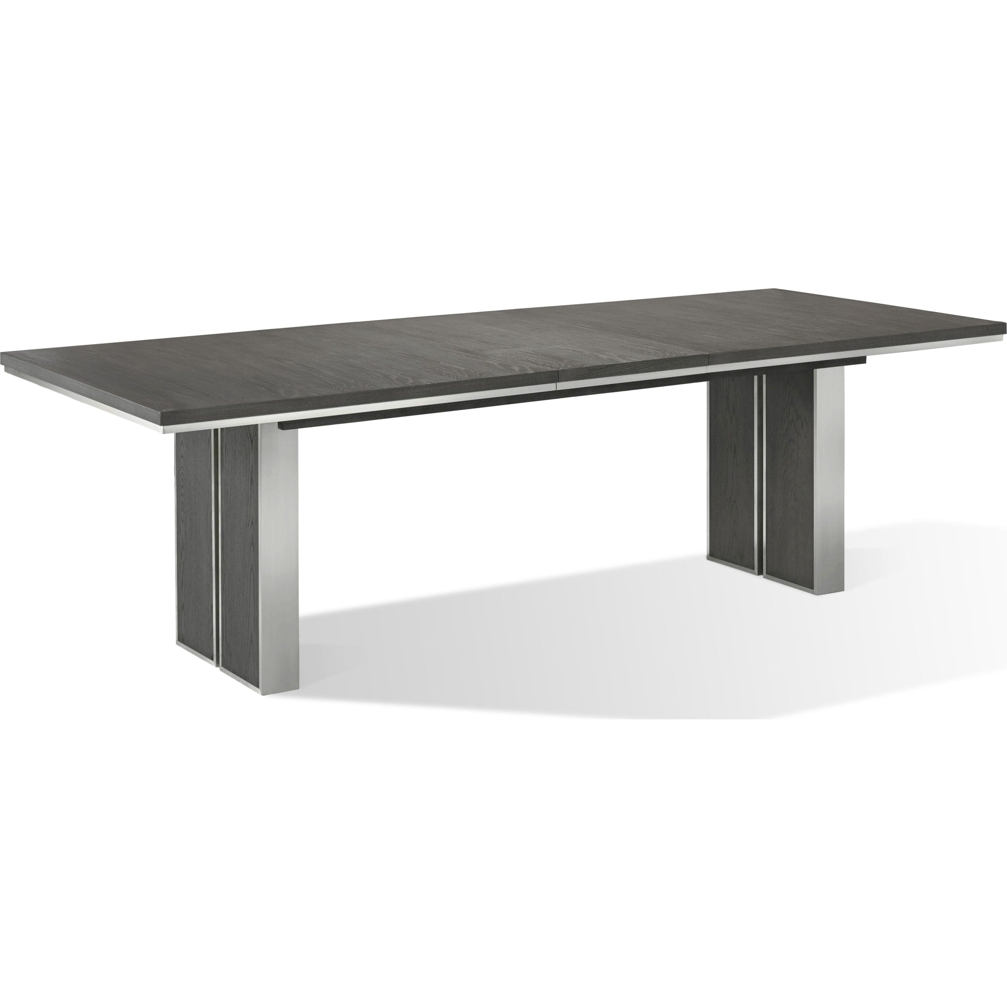Thunder Grey Plata Extension Dining Table - Expandable Modern Kitchen Table for Small Spaces & Family Gatherings