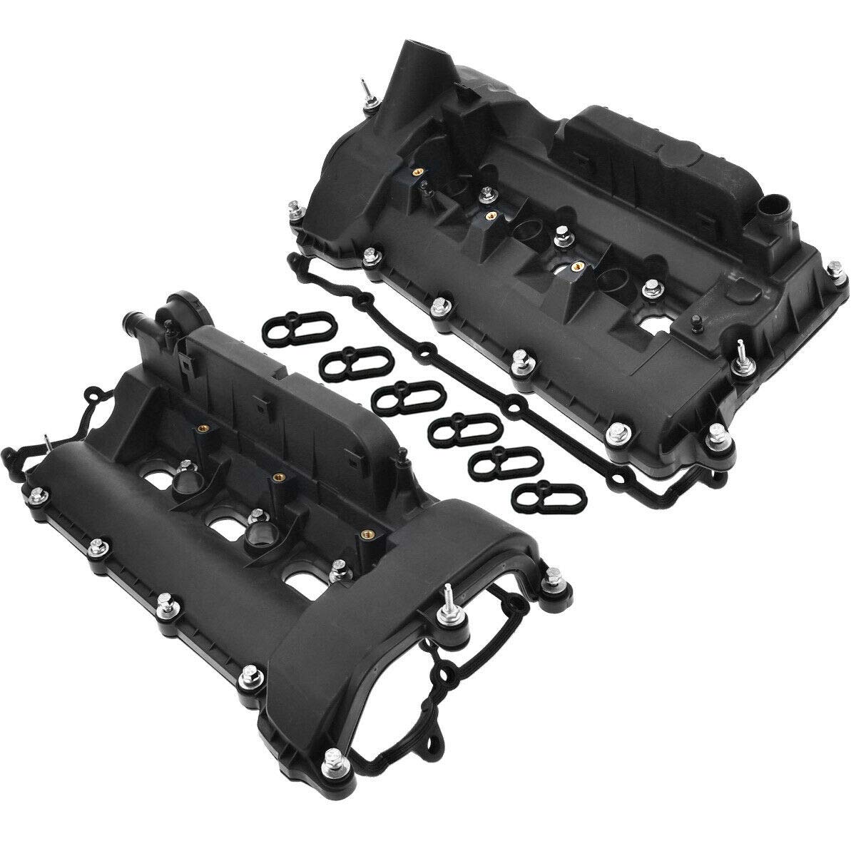Premium Left & Right Engine Valve Covers with Gasket & Bolts - Compatible with Land Rover Discovery 2017-2020, Range Rover Sport 2017-2019, Range Rover Velar 2018-2019 V6 3.0L - Perfect for Engine Repair & Maintenance