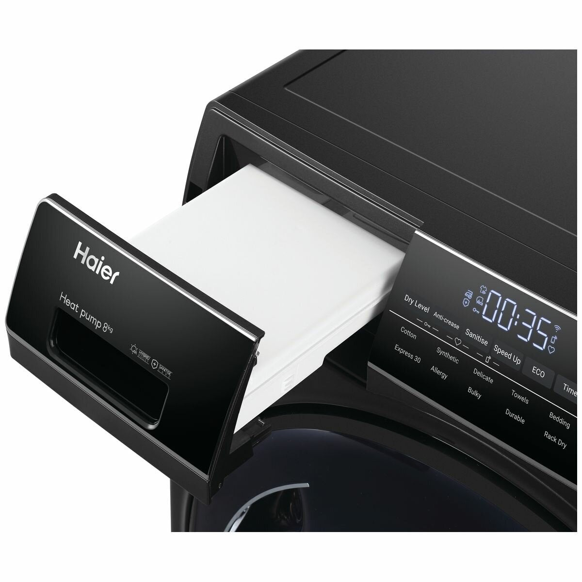 Haier 500 Series 8kg Heat Pump Dryer HDHP80ANB1 - Energy Efficient, Quiet Laundry Appliance for Home & Apartment Use