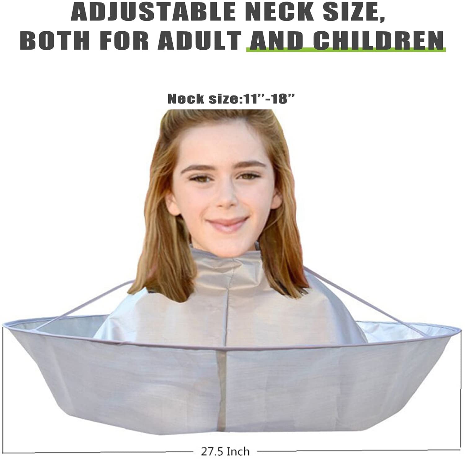 PINK PARI Professional Hair Cutting Cape - Waterproof Barber Cape with Hair Catcher for Salon & Home Use - Stylist & Hairdressing Tools for Men, Women, Kids - Perfect for Haircuts, Trims & Styling