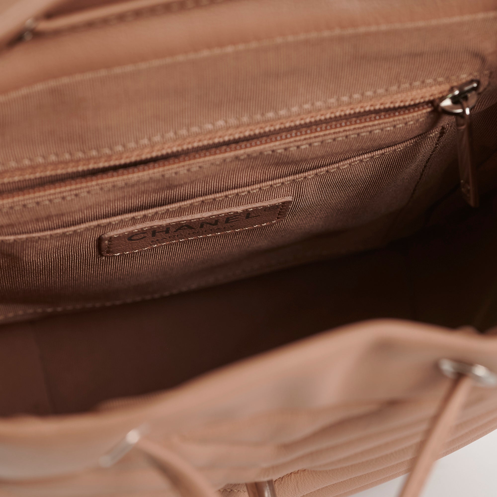 Chanel Calfskin Chevron Small Urban Spirit Backpack in Nude - Luxury Designer Backpack for Women, Perfect for Work, Travel & Everyday Use