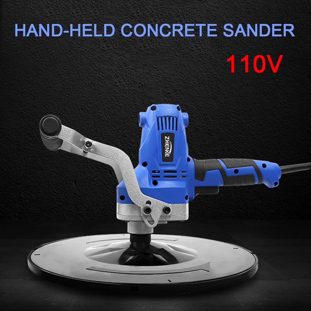 Electric Concrete Sander 850W - Drywall Sander Machine for Cement Mortar & Wall Smoothing - 110V Handheld Power Tool for Construction, Renovation & DIY Projects