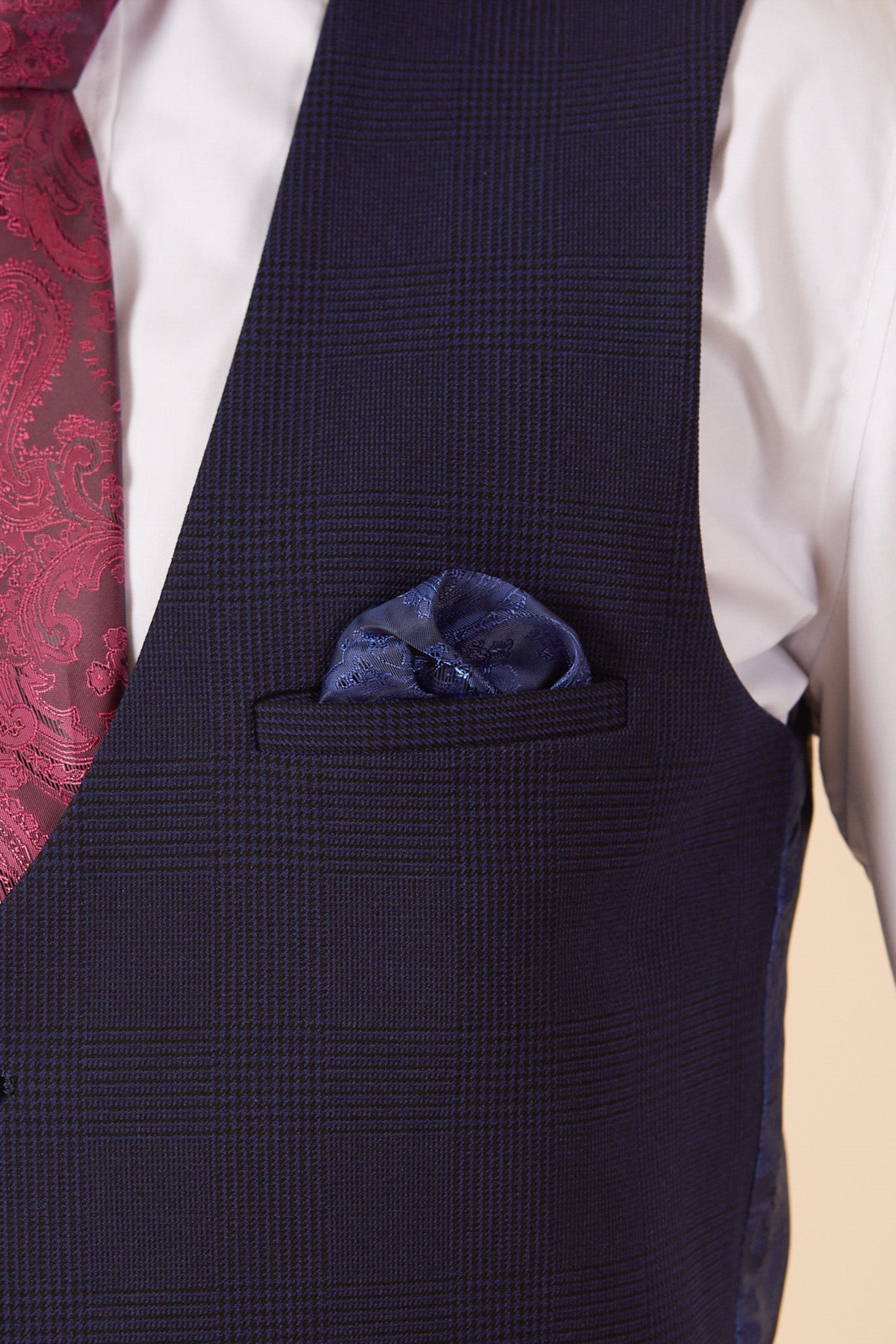 Official West Ham United Club Suit | Bromley Navy Check Suit for Men - Perfect for Match Days, Weddings & Formal Events
