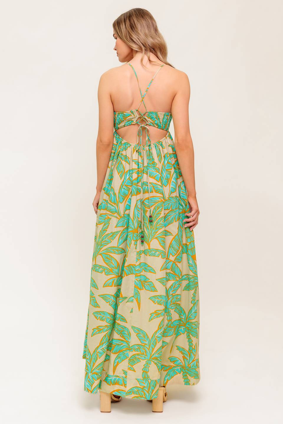 Augustine Tropical Maxi Dress - Flowy Summer Beach Dress for Women | Perfect for Vacations, Pool Parties & Boho Outfits
