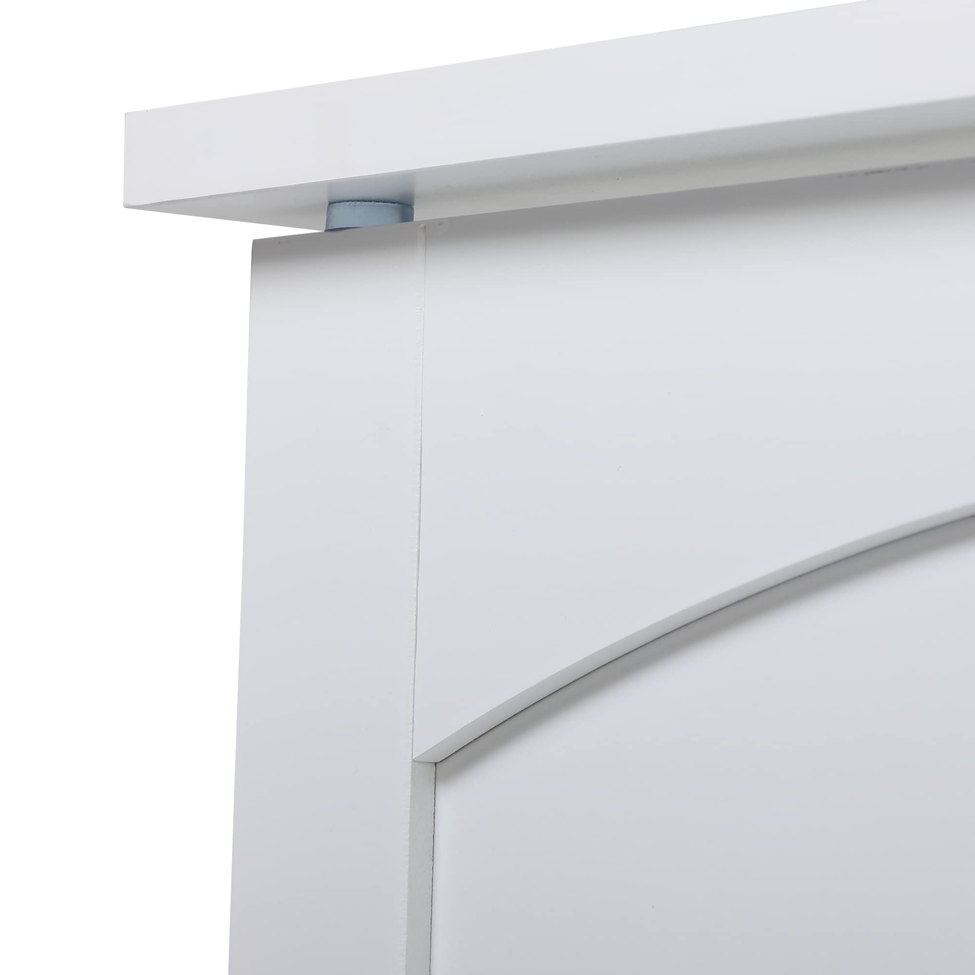Foldable Sewing Table with Storage Cabinet & Lockable Wheels - Adjustable Rolling Craft Desk for Small Spaces & Apartments - Perfect for Quilting, Sewing Projects & DIY Crafts - White