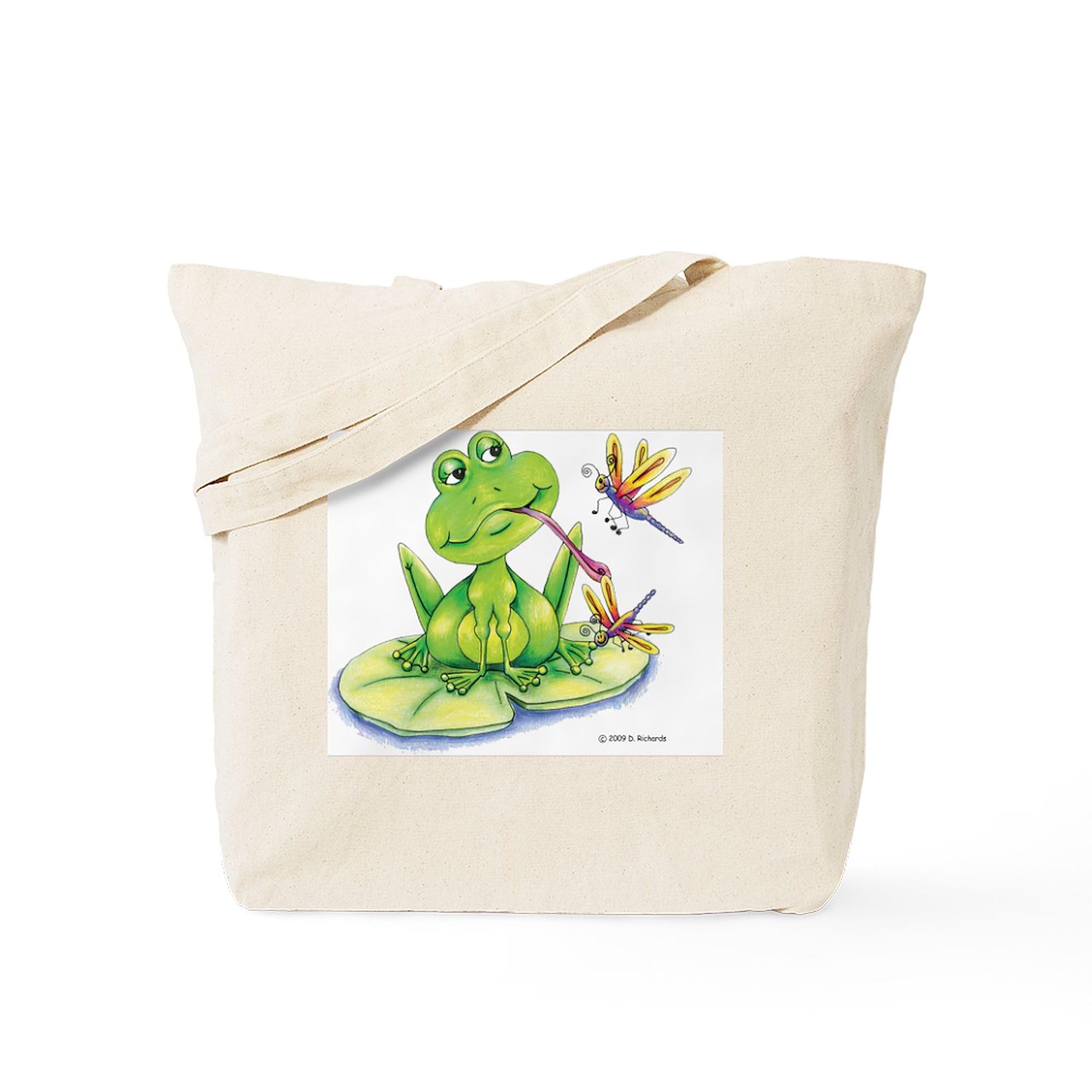 Logan The Frog Canvas Tote Bag - Eco-Friendly Reusable Shopping Bag for Groceries, Beach & Daily Use | Natural Cotton Tote by CafePress